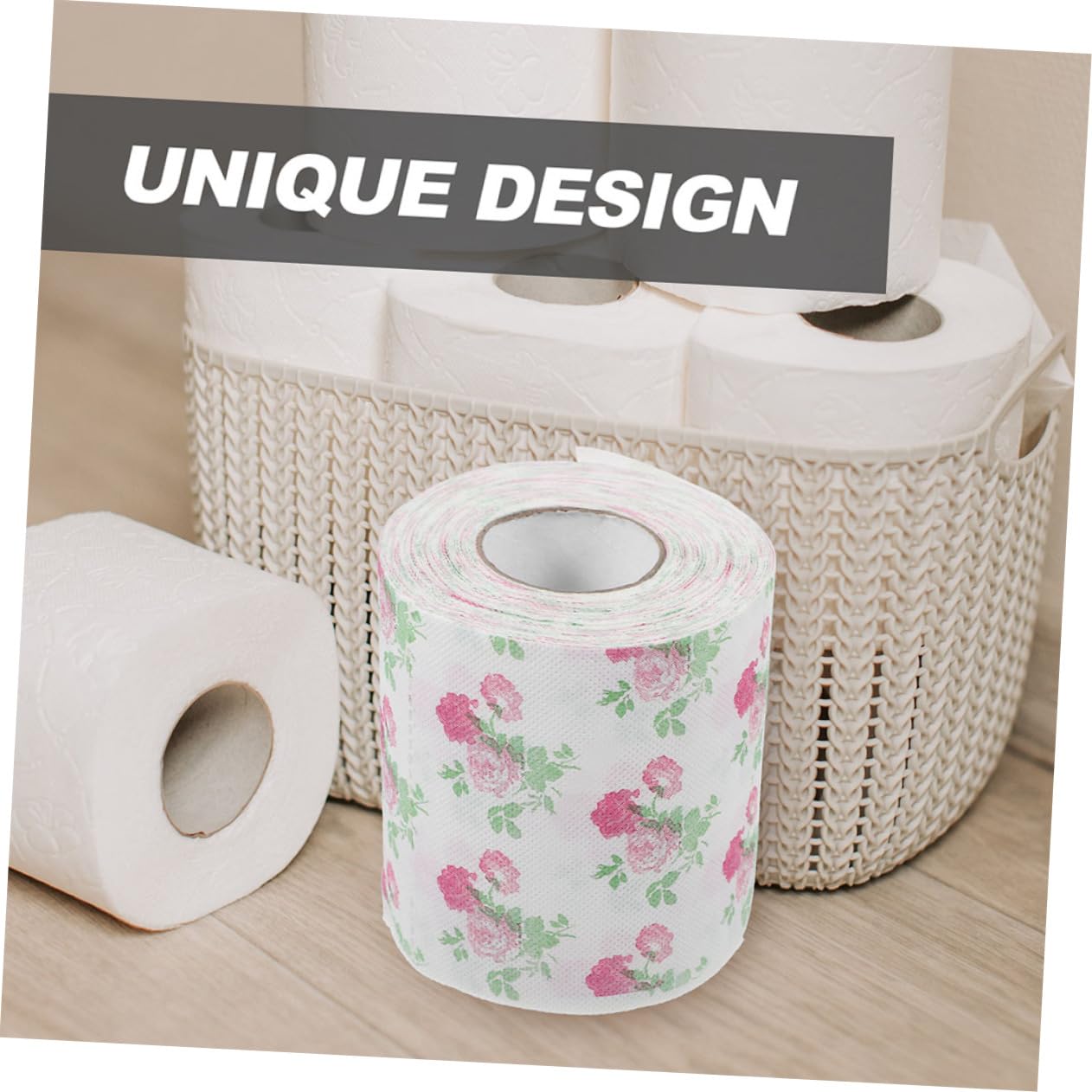 Ipetboom 3 Zestawy Serwetka Papierowa Na Lunch Akcesoria Łazienkowe Dekoracja Chusteczek Uroczy Papier Toaletowy Drukowane Chusteczki Łazienkowe Serwetka Kuchenna Miękki Papier 4 rolki*3