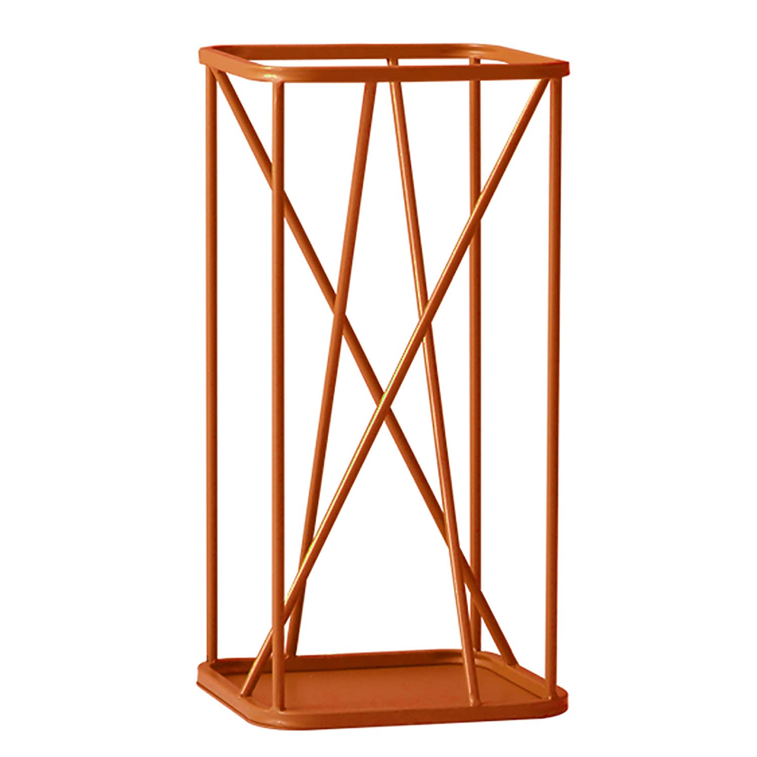 Portaombrelli autoportante in metallo, quadrato, per casa, ufficio e ingresso, salvaspazio, 28 x 28 x 55 cm, design moderno