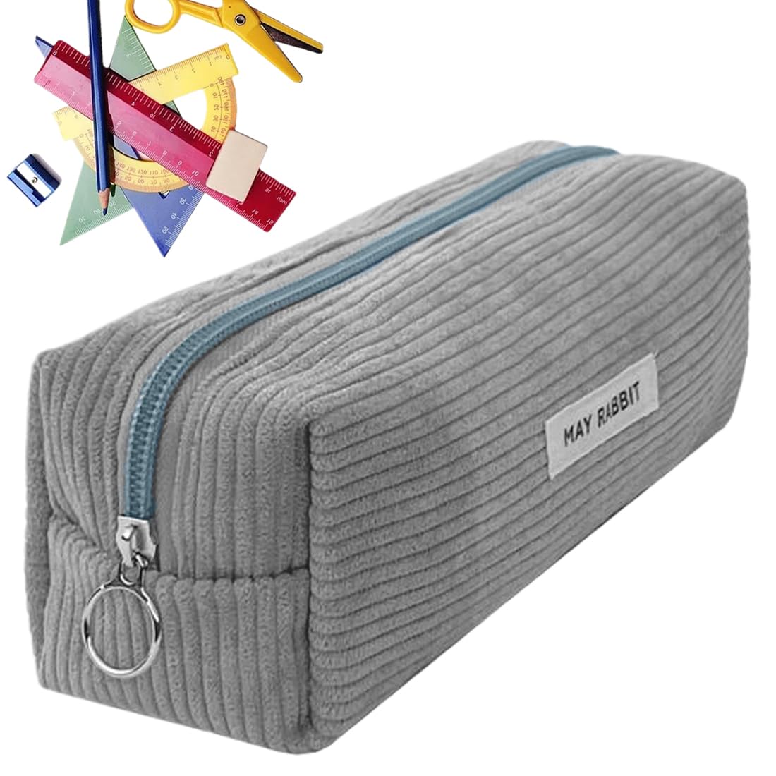 Estuche Para Lápices De Pana - Diseño Lindo, Gran Capacidad, Ideal Para Maquillaje O Oficina