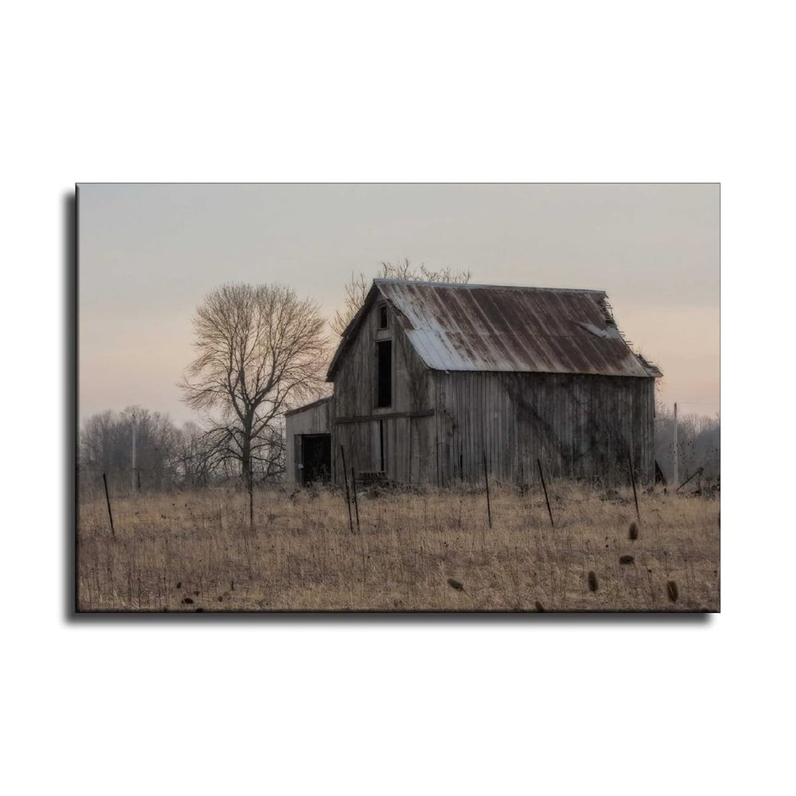 S&YZ Barn Pictures Canvas Print Wall Decor Rustic Barn Canvas Wall Art Rustic Living Room Wall Decor Farm House Decor 12x18inch(30x45cm)