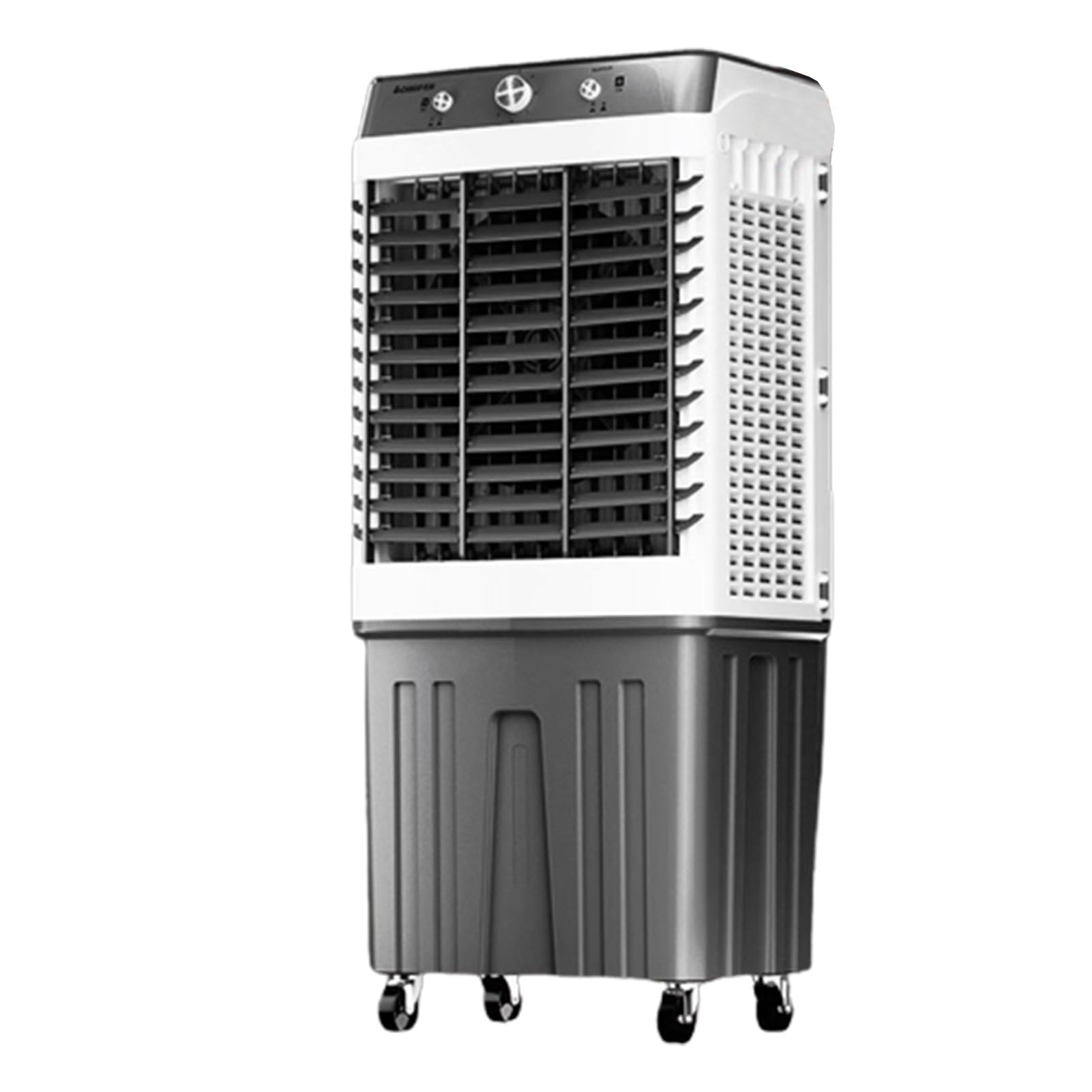 GTHTUHFD Evaporative Air Cooler Fan, Mobile Ac With 3 Wind Speeds & Oscillation, 24H Timer, 30-100L Capacity For Home Office School, With Casters,A-Mechanicalcontrol