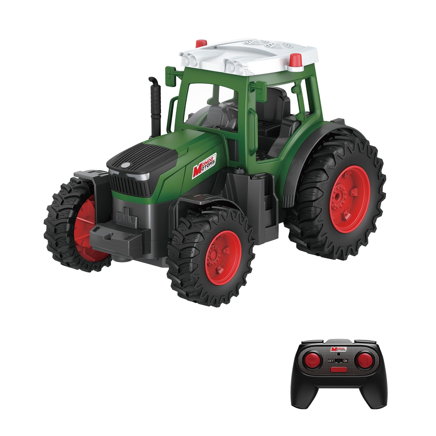 Mondo Motors Tractor radiocomandado, Modelo a Escala 1:24, Paquete de baterías Recargables Incluido, Juguete para niños 63863