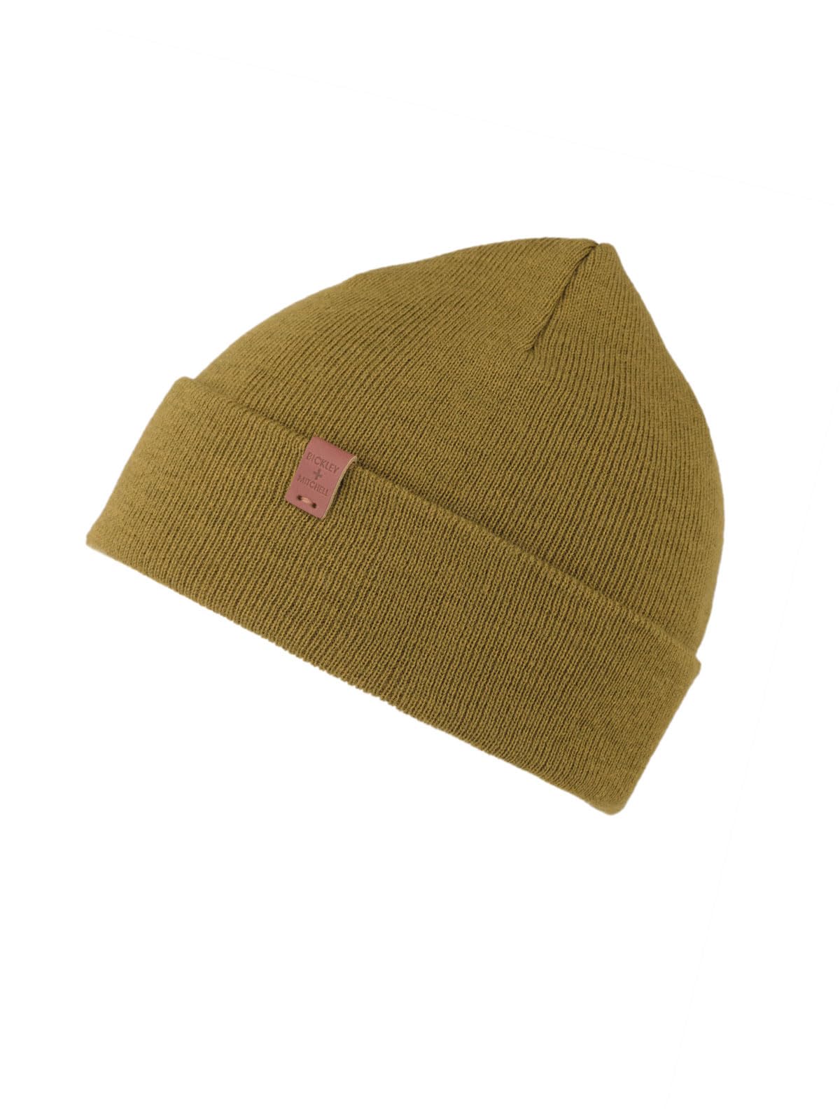 Bickley & Mitchell Men's Fine Rib Beanie Hat, Green (Moss Green), One Size