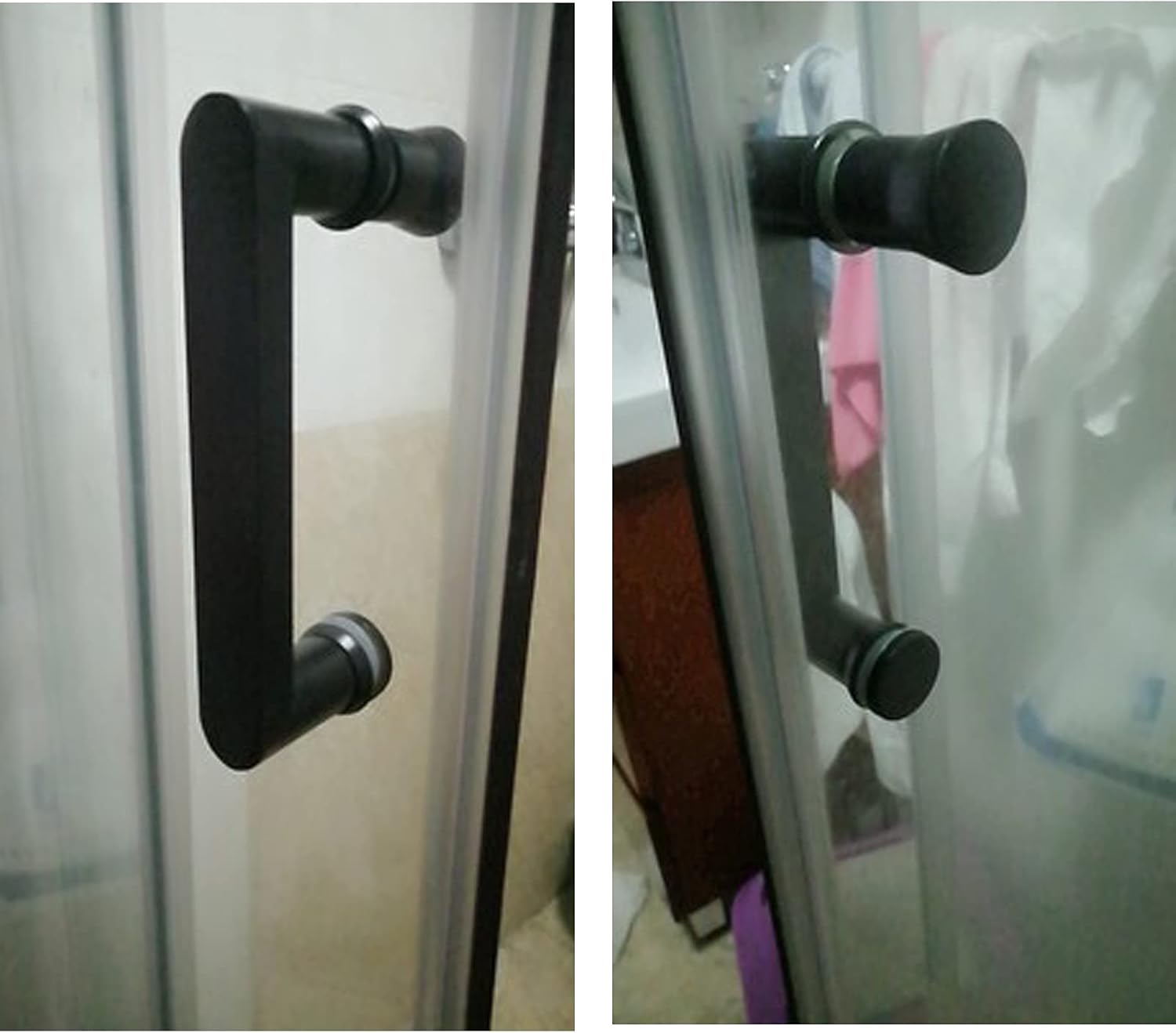 Push and Pull Frameless Glass Door Handle Replacement Shower Door Handle Grab Bar Sliding Bathroom Door Knobs (Size : 440mm)