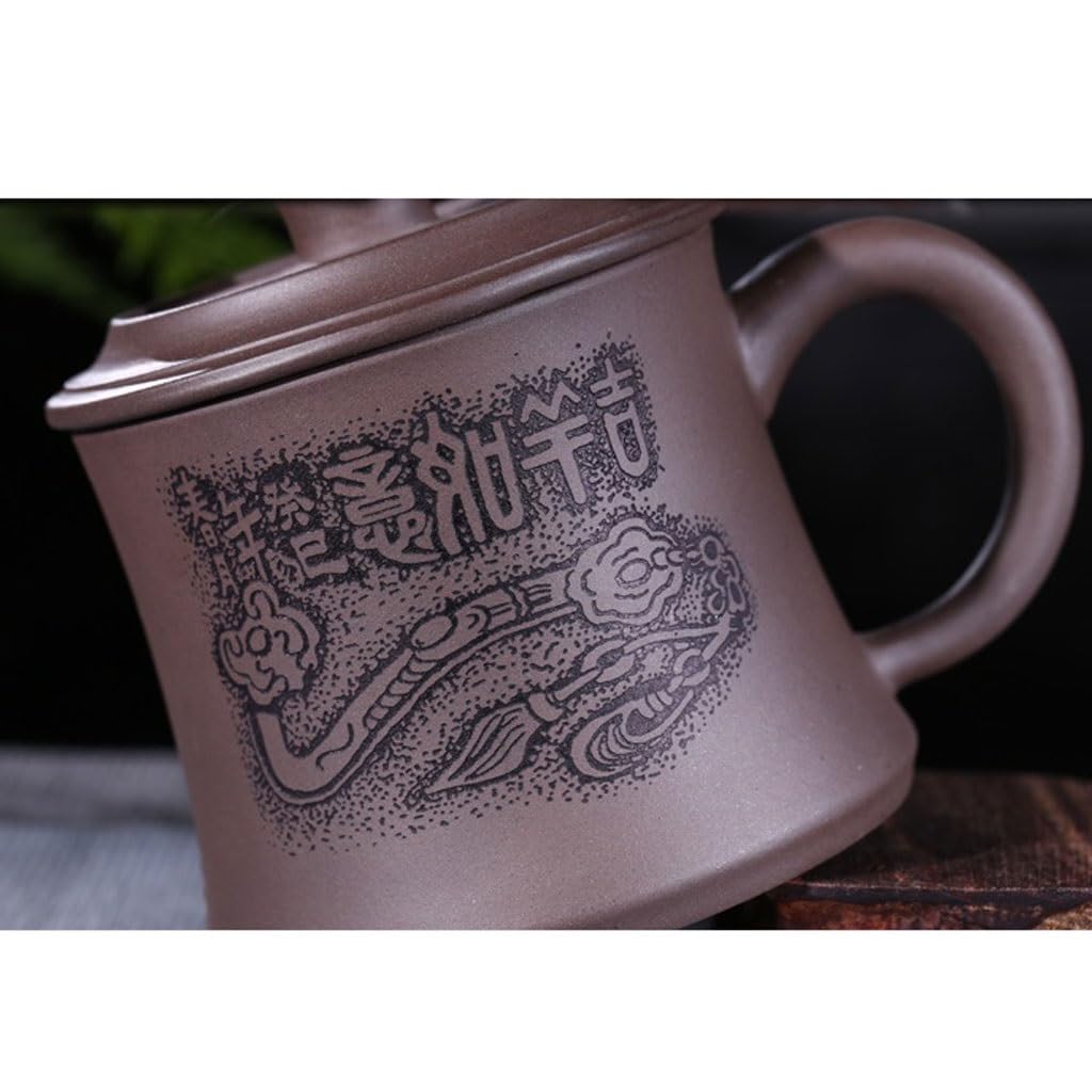 Filiżanki Matcha Filiżanka do kawy Fioletowy Piasek Kubek Ceramiczny Biurowy Kubek Do Herbaty Osobisty Męski Kubek do herbaty z pokrywką Zestaw do herbaty 430 ml Zestaw do herbaty Kubek do herbaty