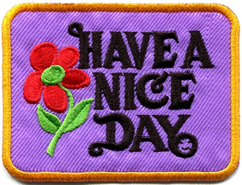 Lot Of 5 Have A Nice Day 70S Slogan Hippie Retro Boho Weed Love Applique Iron-On Patch New #TOP4