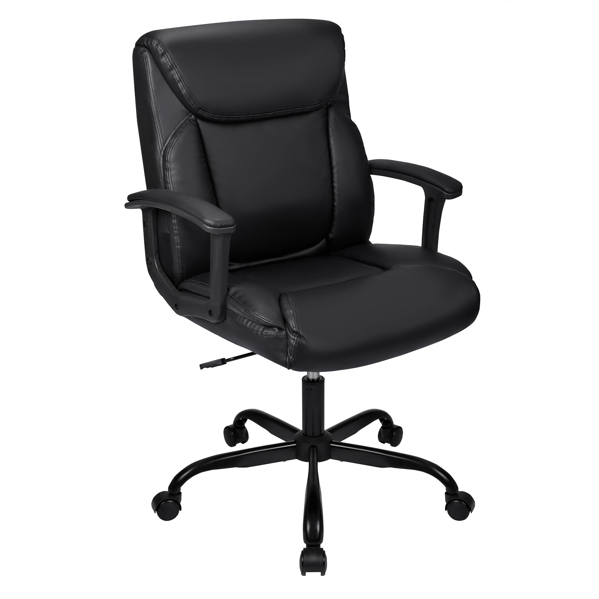 Silla de Oficina Acolchada Sillón de Director Giratorio Elevable Reclinable Piel Sintética Oficina Estudio