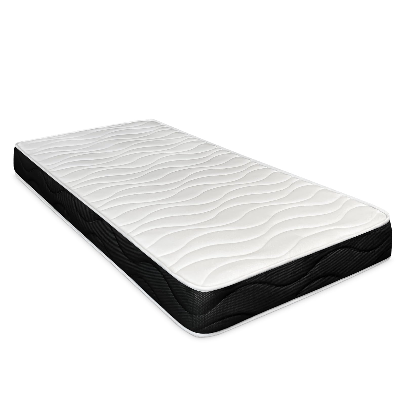 Duérmete Online - Cama Completa con Colchón Fresh Reversible (Cara Invierno/Verano) + Somier Reforzado 40x30mm con 4 Patas Metálicas Roscadas, 90 x 190