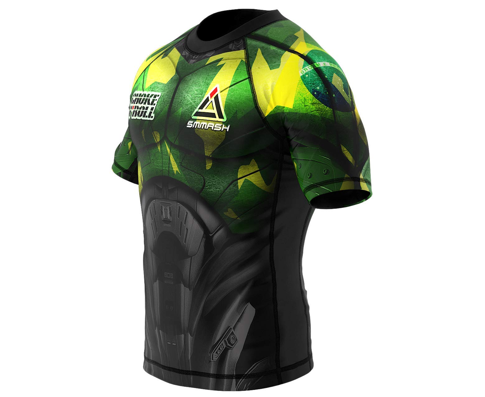 SMMASH Helion Rashguard Hombre Manga Corta, Camisetas Hombre para MMA, Artes Marciales, Krav Maga, BJJ, K1, Karate, Material Transpirable y Antibacteriano — view 12