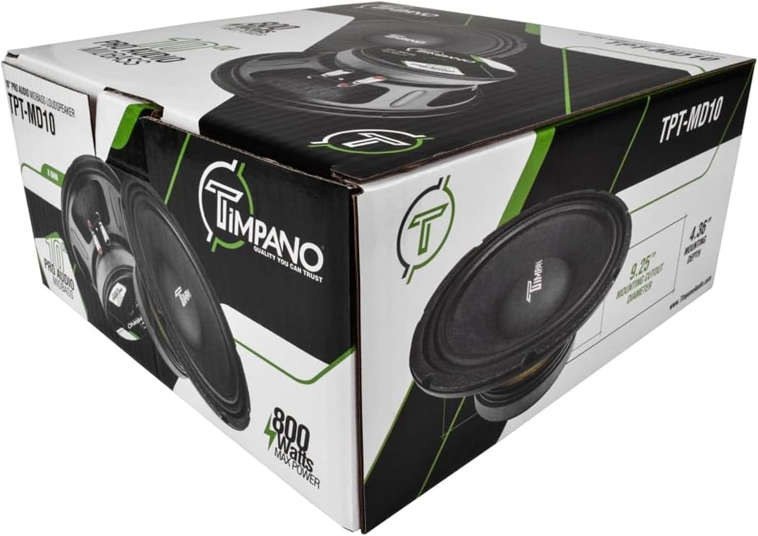 10 Inch 650W 8 Ohm Mid Bass Pro Car Audio Speaker by Timpano