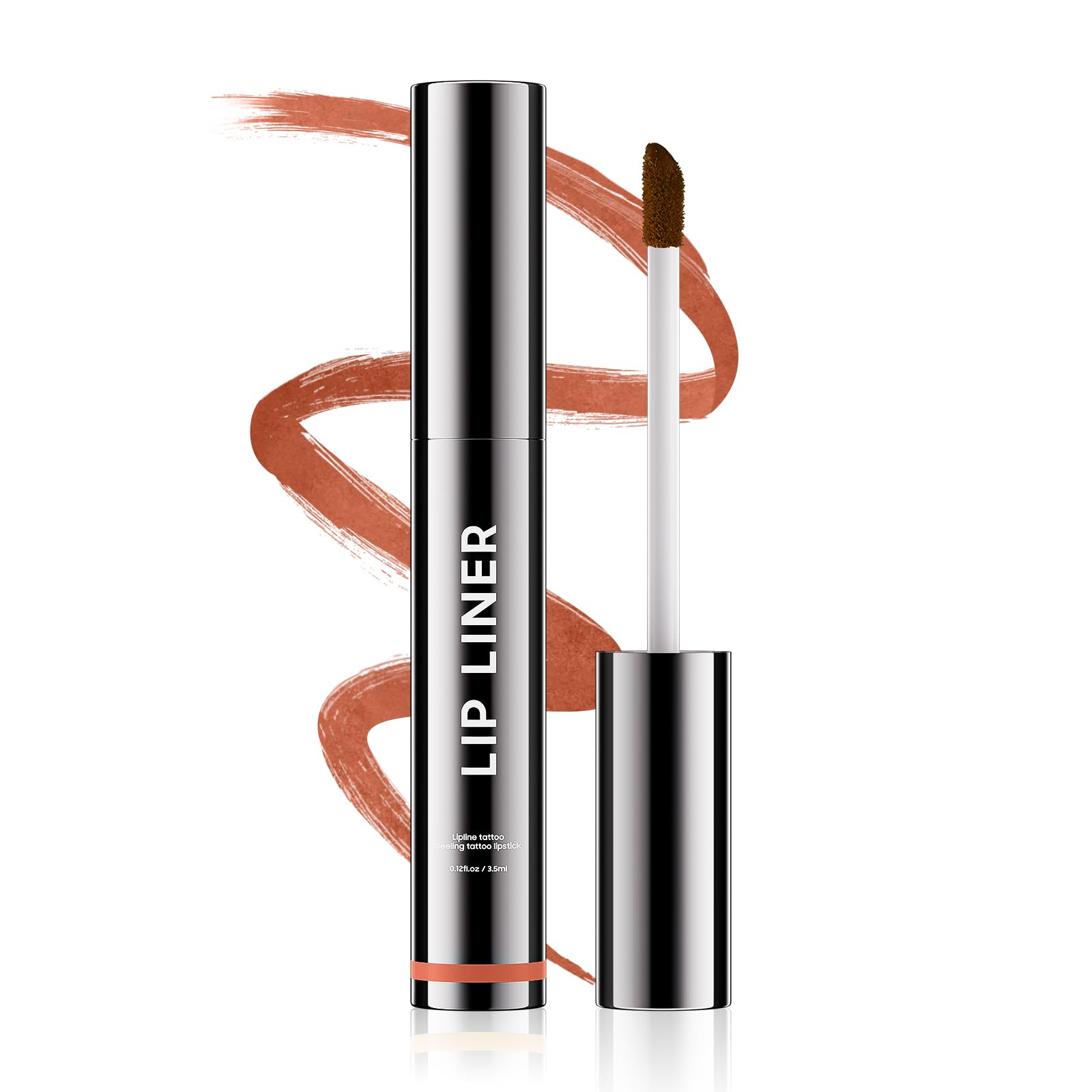 OETUIOW Peel Off Lip Liner Stain, Long Wear Tattoo Lip Stain Peel Off Lip Liner, Matte Finish, Waterproof & Transfer-proof, Highly Pigmented Color, for A Beauty Lip Look (Red)