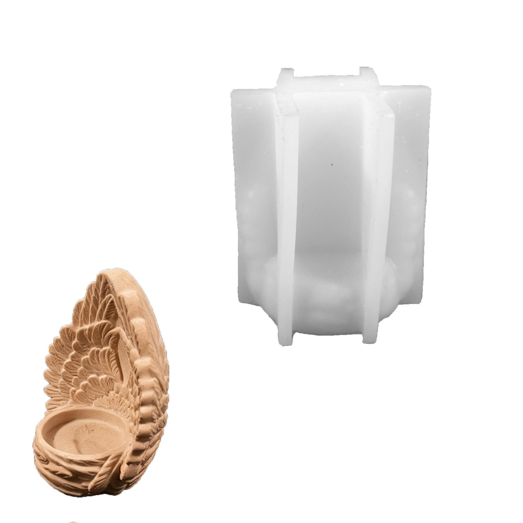 yanzunlrn Flexible Silicone Craft Mold Detailed Wing Designs for Scented Projects Angelic Wing Silicone