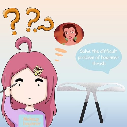 Miniatura 6 de 4 tipos de regla permanente para cejas, medida de cejas, regla de extensión de equilibrio, plantilla de forma de ceja (cejas clásicas)