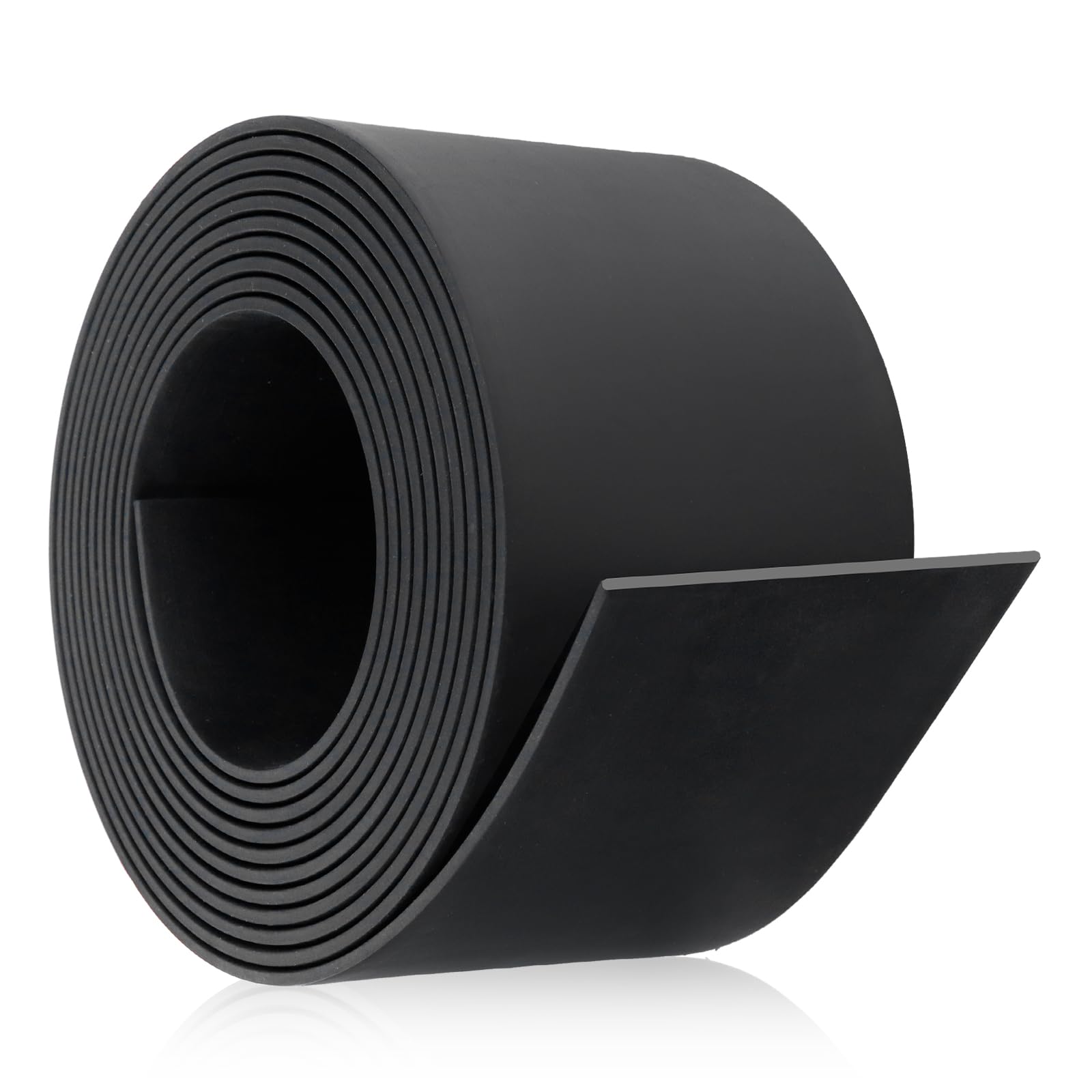 Rubber Strip 6m(L)×50mm(W)×3mm(T) Solid Neoprene Matting Roll Black Rubber Sheet Neoprene Sealing Strip for Sealing Gasket, DIY Gaskets, Reduce Vibration Mat (Non-Adhesive)