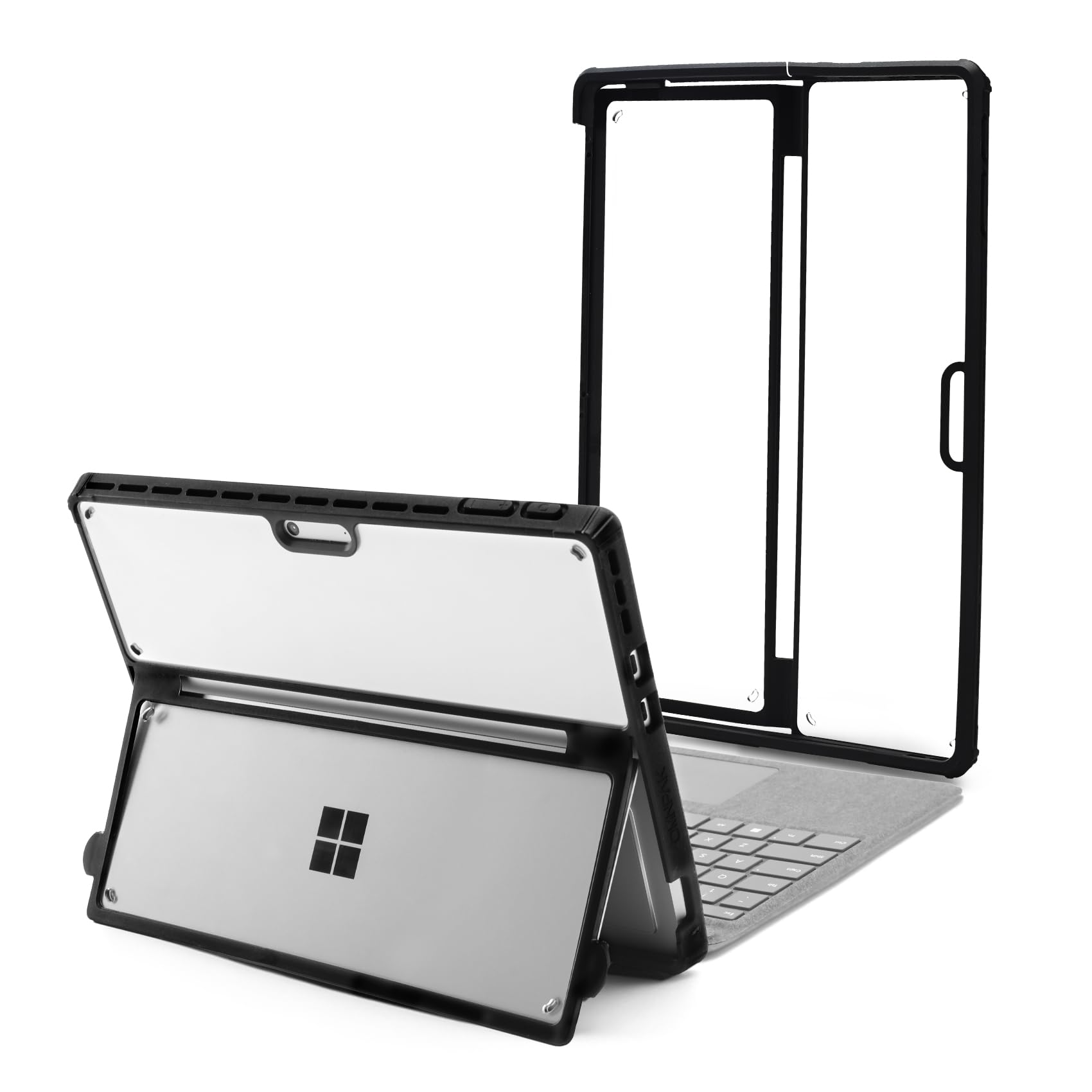 Omnpak Case for Surface Pro 11/10/9 Tablet, Business Case, Shockproof Robust Hard Shell Protective Case, Multi-Viewing Angle, Compatible with Type Cover Keyboard