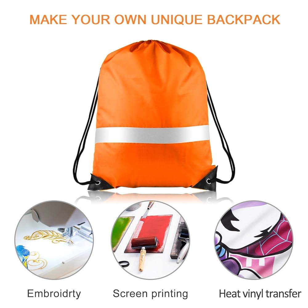 Amazon.com | KUUQA 12 Pcs Drawstring Backpack Bag Bulk