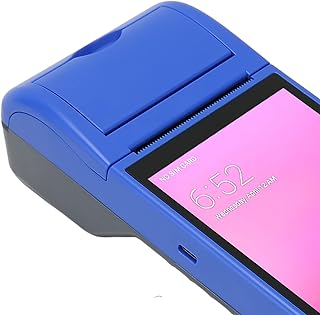 POS Thermal Receipt Printer, 58mm POS PDA Receipt Printer 5.5in Touch Screen 2GB RAM 32GB ROM 4G LTE WiFi Handheld POS Machine Terminal Printer for 1D 2D QR Barcode (US Plug)