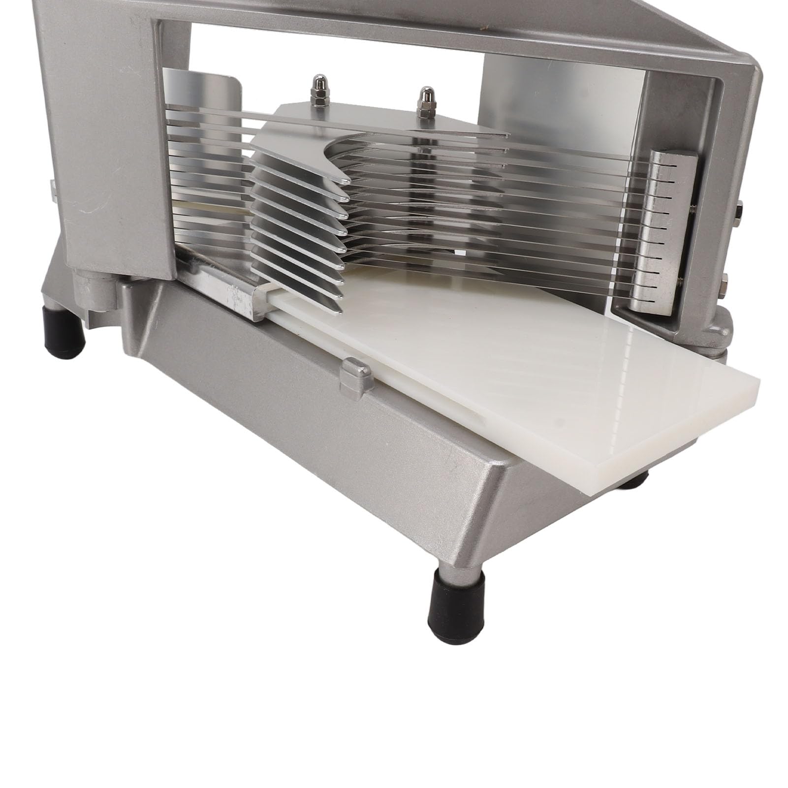 Aramox Kommerzielle Tomatenschneidemaschine, Tomatenschneider aus Aluminiumlegierung mit Edelstahlklingen, 37 X 23 X 19 Cm, Leicht zu Drückender Griff für die Küche zu Hause Im Restaurant (6.5MM)