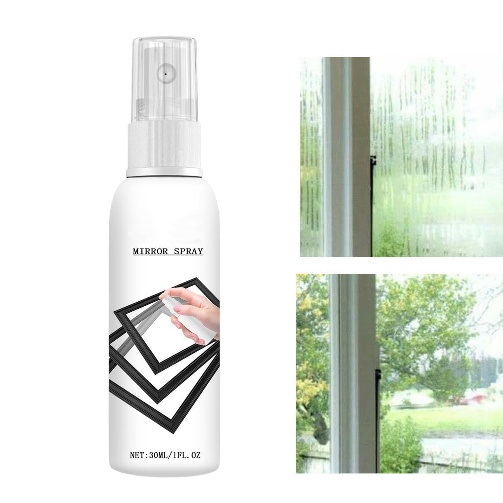 Spray Detergente Vetri | Nebulizzatore Lavante 30ml Per Rivestimento Riflettente - Detergente per Superfici Vetrate,Adatto a Casa, Auto, Bagno, Cucina, Doccia, Porte, Parabrezza e Vetri