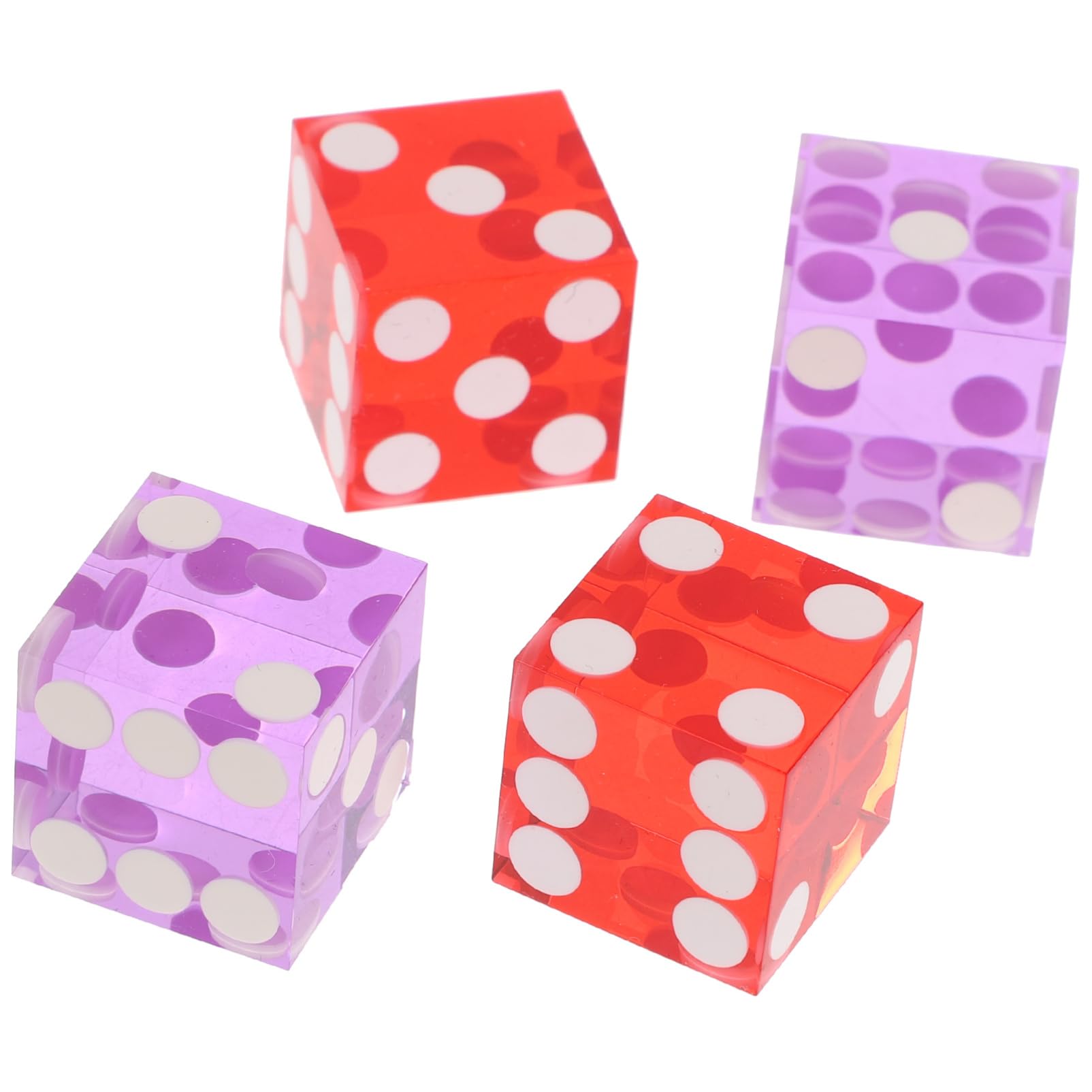 Toddmomy Dés à Points en Acrylique de Précision 19mm, Lot de 4