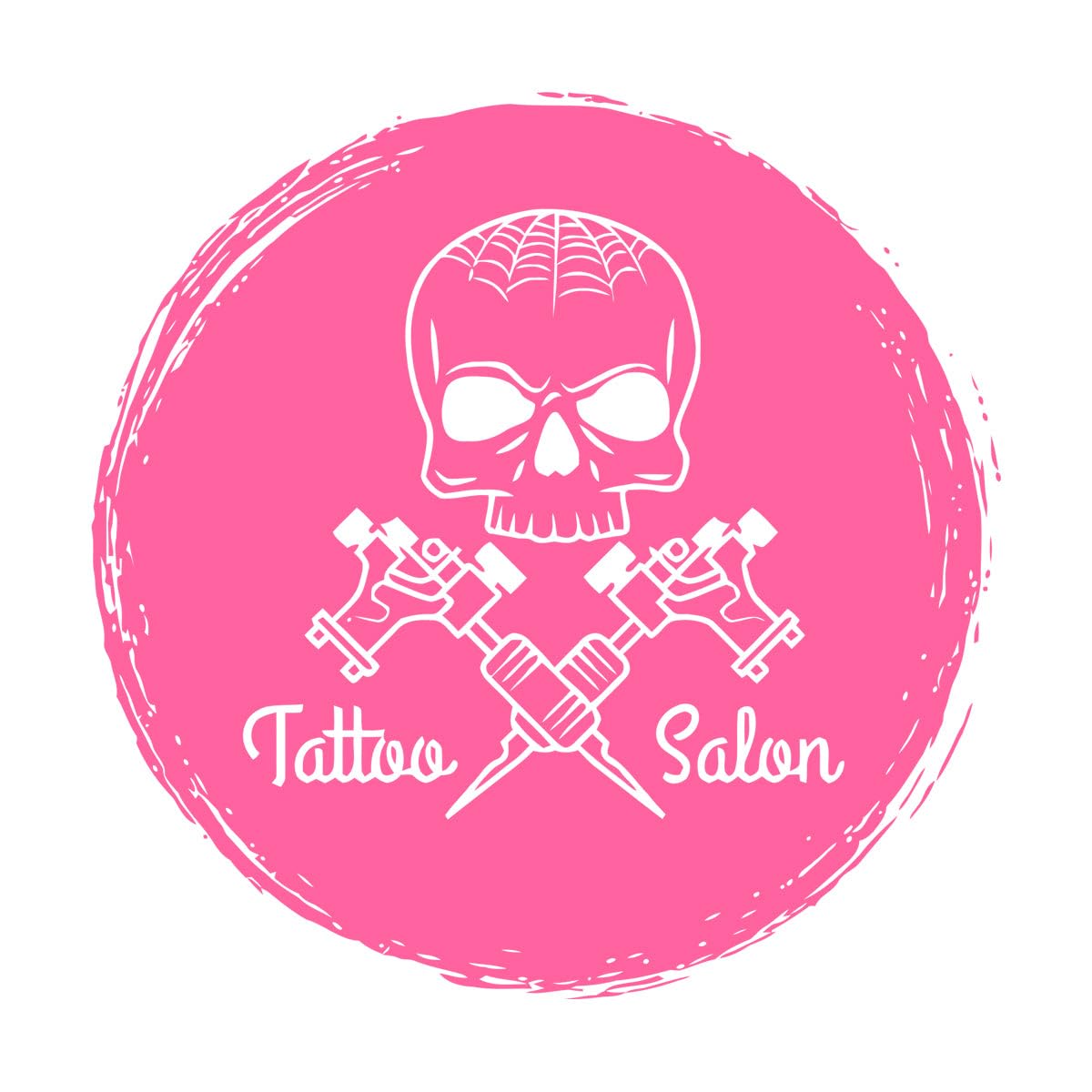 Tattoo Salon Logo DIY Vinyl Wall Sticker wall Decor Waterproof Vinyl Decals for Windows Glass Door Art Decal PVC Wallpaper Large - 48x48cm