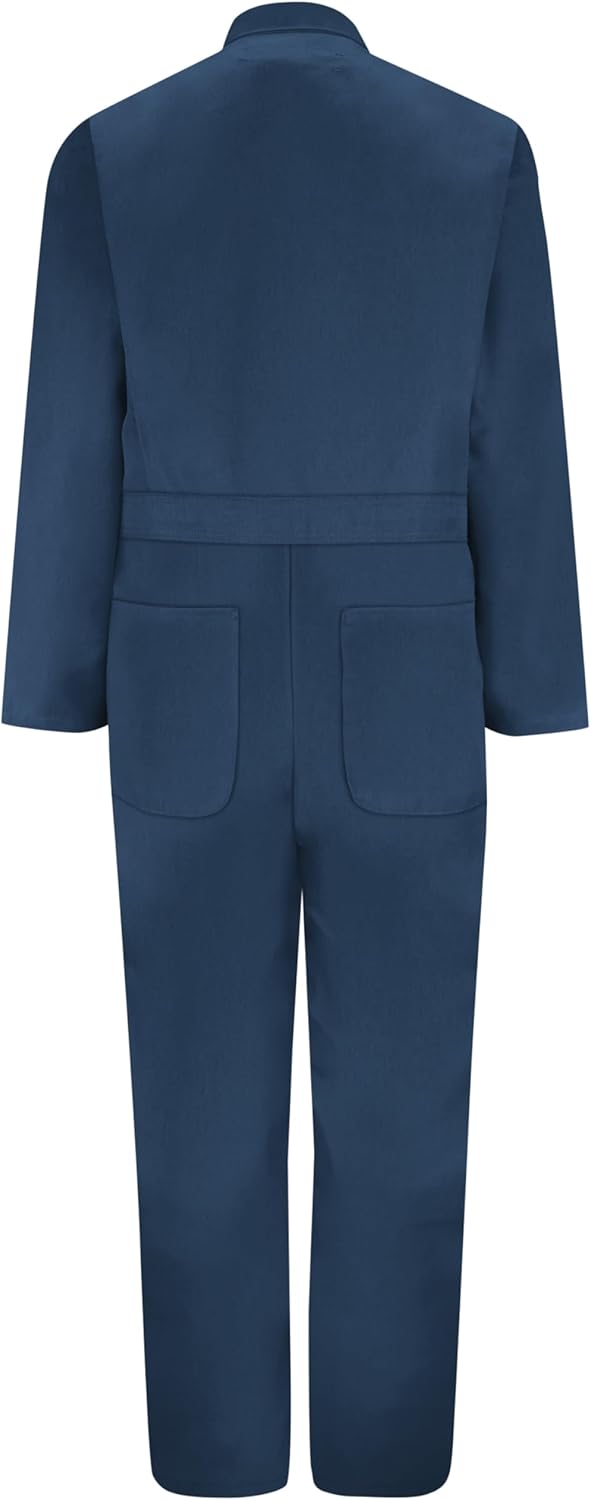 Red Kap Men's Twill Action Back Coverall With Chest Pockets - Mechanic Coveralls With Oversized Fit, Concealed Zippers