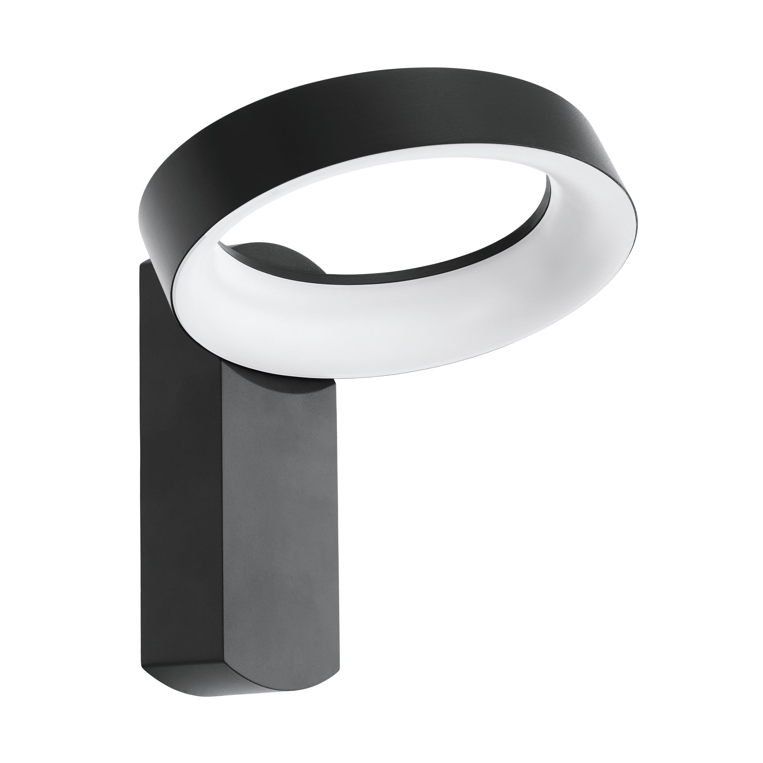 Eglo LED Outdoor wall lamp Pernate, 1 Flame Outdoor Light, wall Light Made of cast Aluminium and Plastic, Colour: Anthracite, White, IP44