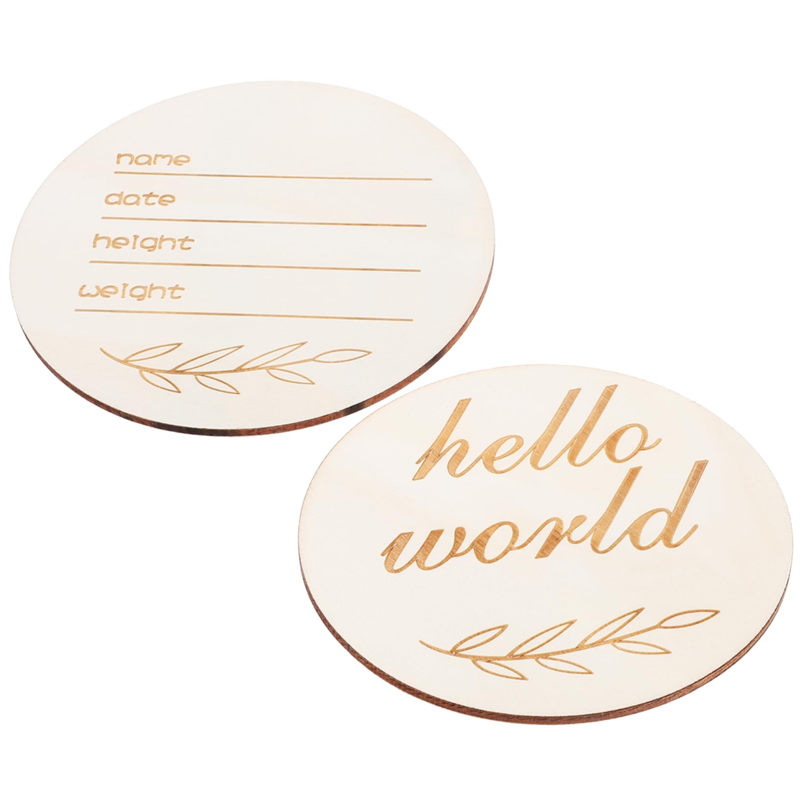 Abaodam Wooden Baby Birth Announcement Sign Newborn Announcement Props Milestone Plaque