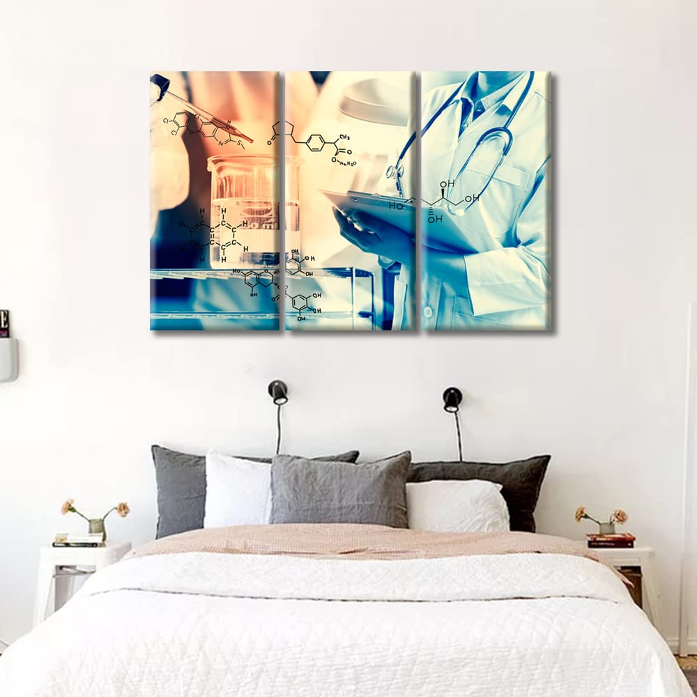Clinical Laboratory Artwork Canvas Wall Art Chemical Equations