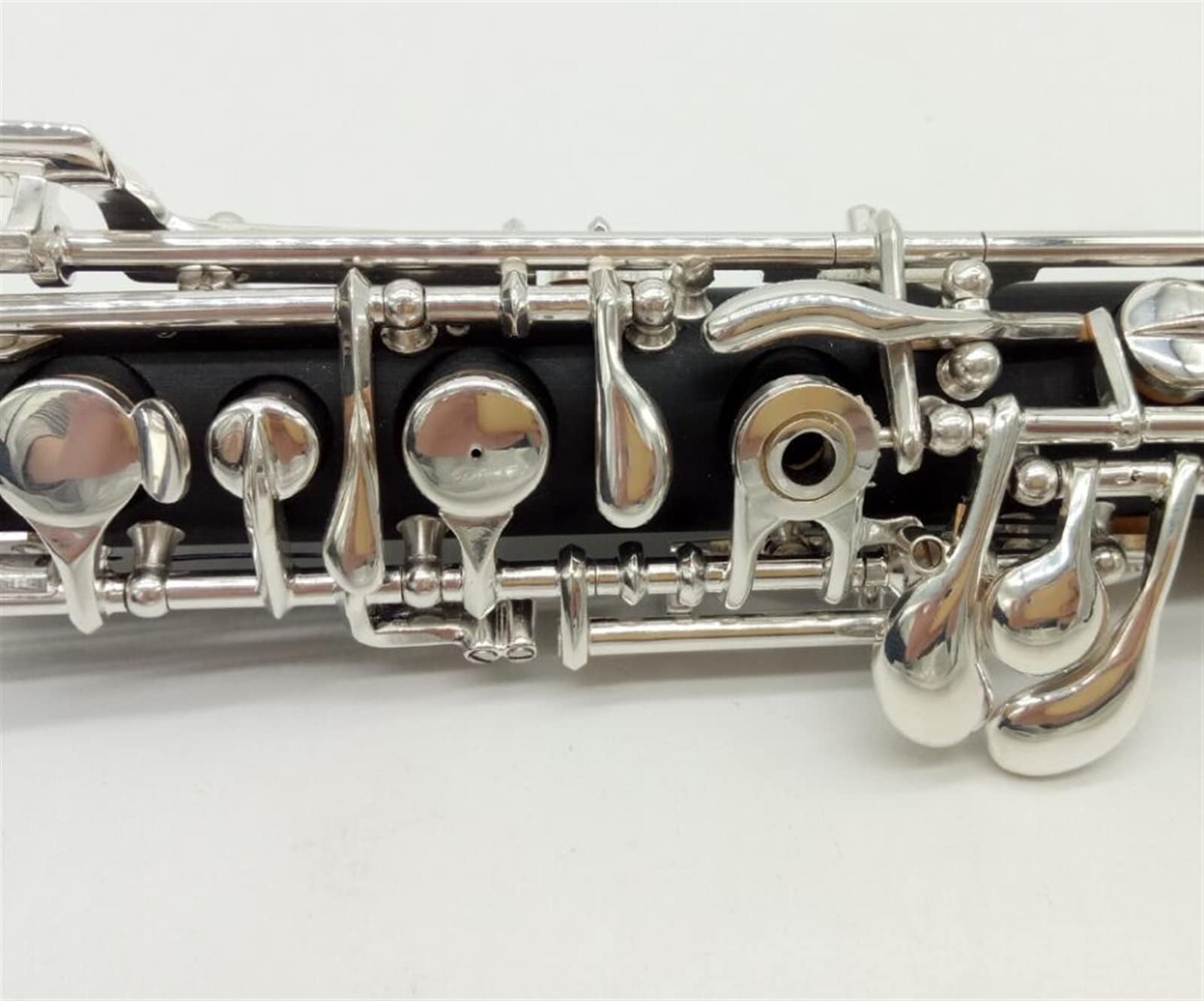 ZUZU Profesional Ebony C Key Oboe Cupronickel Plateado Instrumento De Plata con Caja De Cuero Reed Piezas de Oboe (Color : Bakelite)