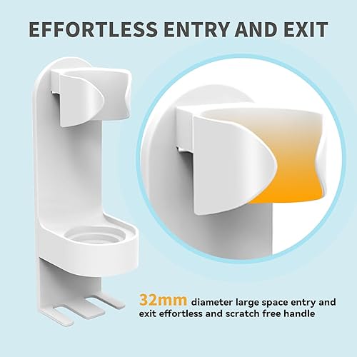 Miniatura 3 de 3 soportes electrónicos para cepillos de dientes montados en la pared para baño, soportes adhesivos para cepillos de dientes, organizador de