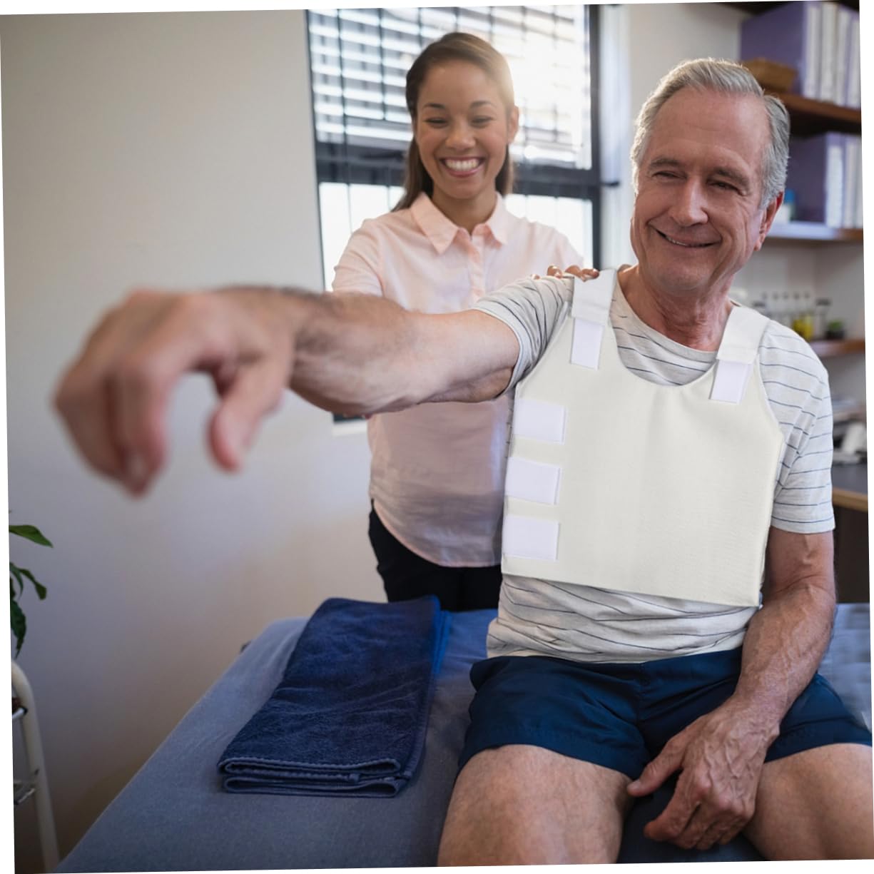 KOMBIUDA chest rib binder man Chest clip Rib Binder Rib Support Belt bracket plush binder Chest Support Brace Holder chest strap medical chest support protective belt strap belt