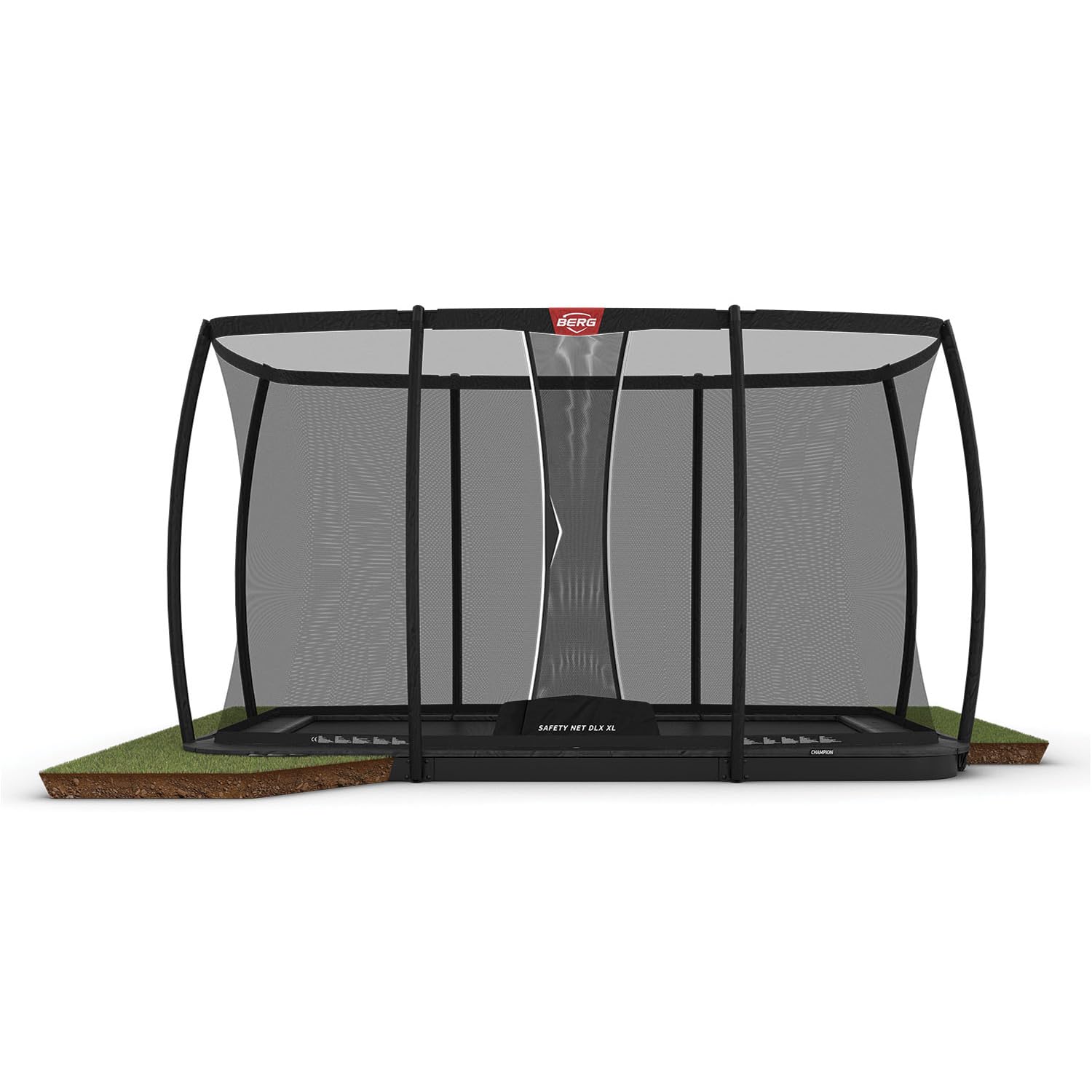 BERG Ultim Champion Gartentrampolin | Premium Gartentrampolin mit Sicherheitsnetz | AirFlow Pro Technologie | TwinSpring Federn | Mit Sicherheitsnetz