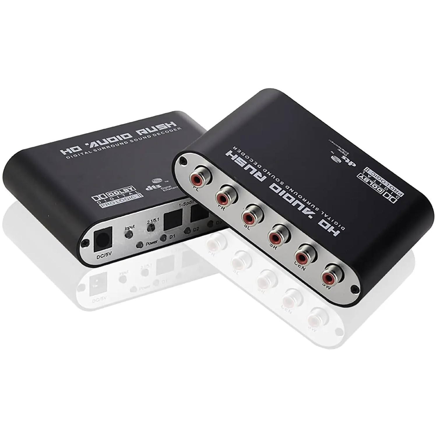 MICROWARE 5.1 Audio Rush Digital Sound Decoder Converter - Optical SPDIF/Coaxial Dolby AC3 DTS stereo(R/L) to 5.1CH Analog Audio (6RCA output)-picture-35