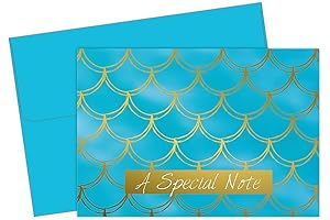 Great Papers! Mermaid Gold Foil Thank You Note Card & Envelopes.