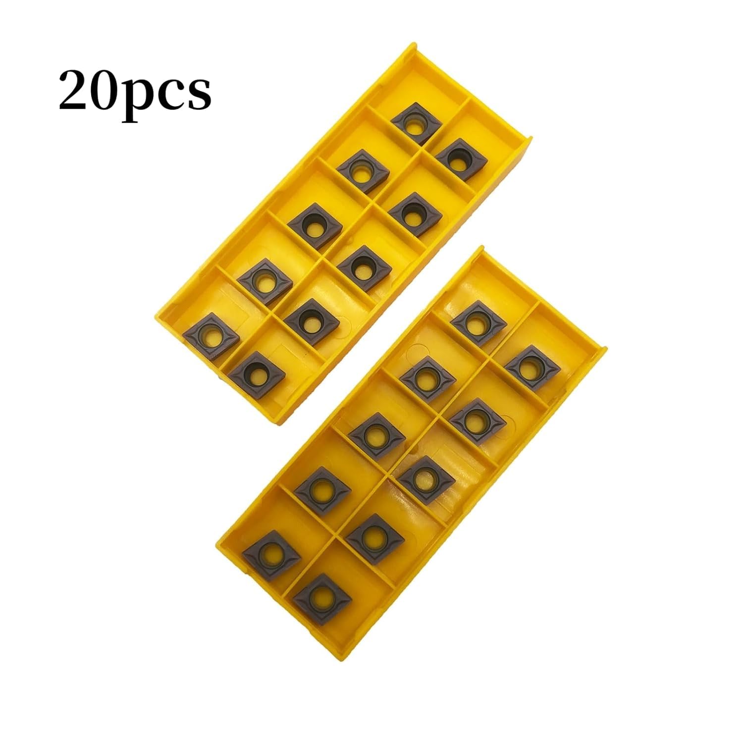 20 inserti in metallo duro CCMT09T304/CCMT32.51, inserto CCMT con rivestimento in mutilstrato, inserti di ricambio per tornio CNC (20 pezzi CCMT32.51)