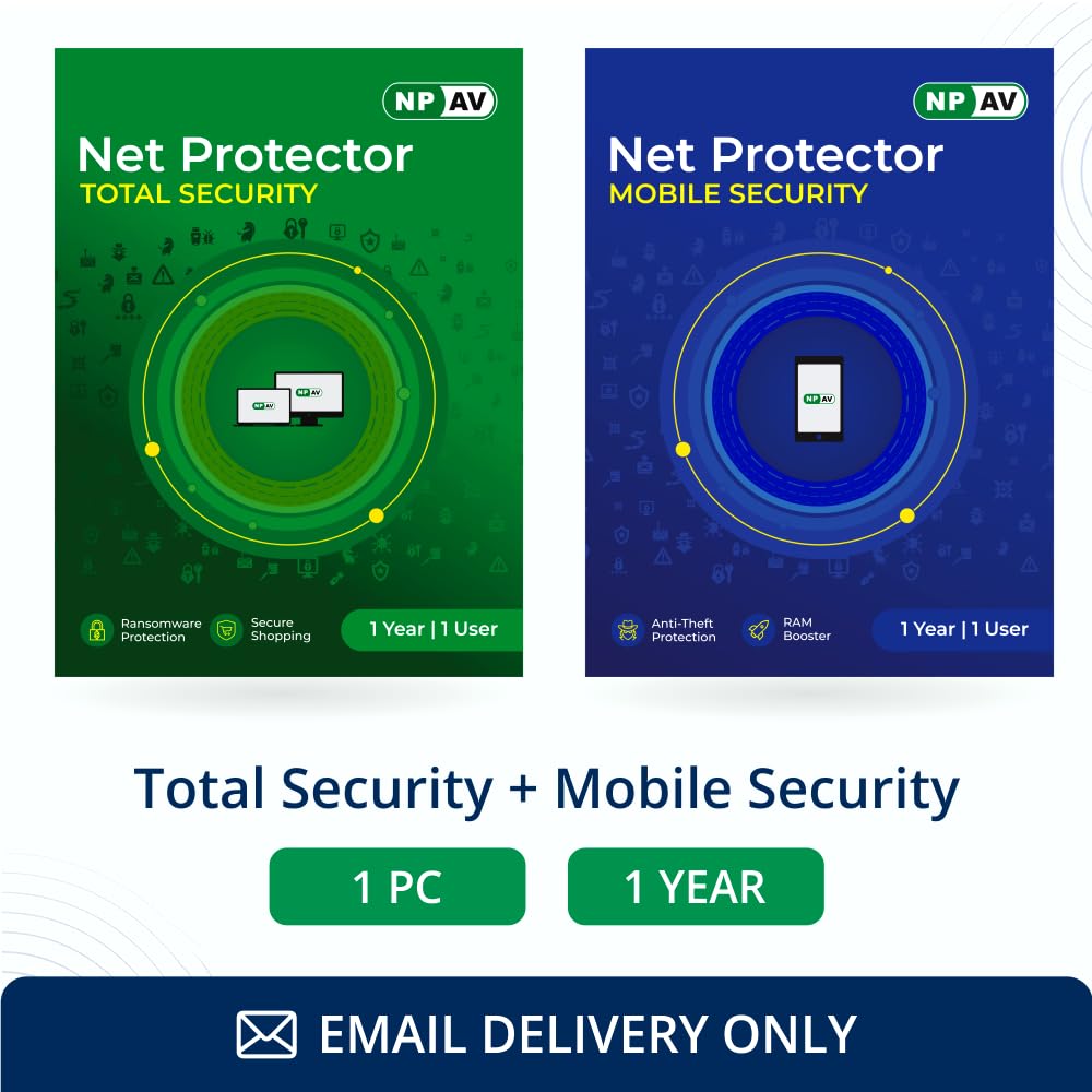 Net Protector Total Security 2024 + Mobile Security 2024 Combo / npav antivirus 2024 / (1 year) Email Delivery (B09RF7LMJX) Amazon Price History, Amazon Price Tracker