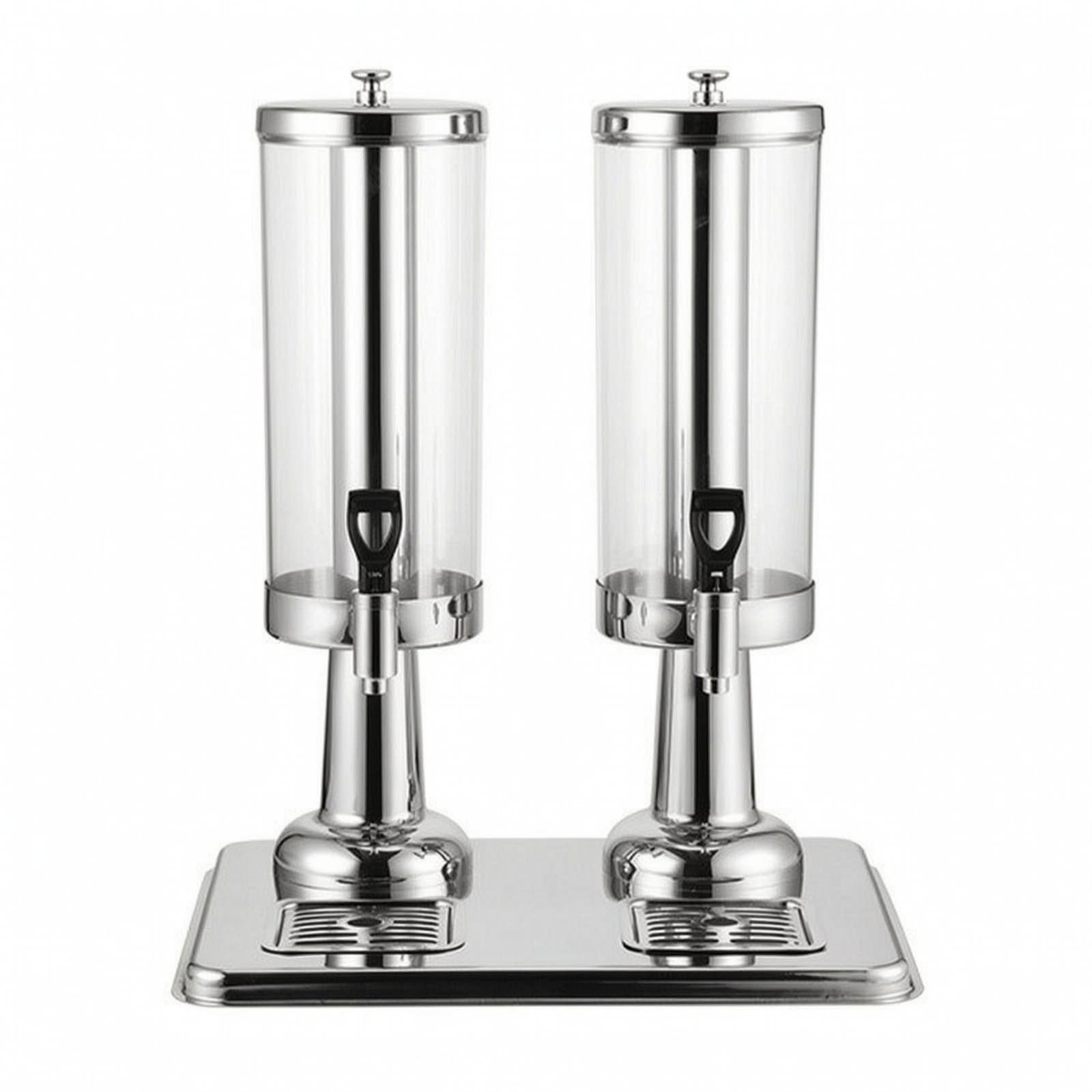 Dispensador Bebidas Acero Inoxidable Transparente Dispensador con Cámaras Transparentes Estable para Hoteles, Catering, Buffets