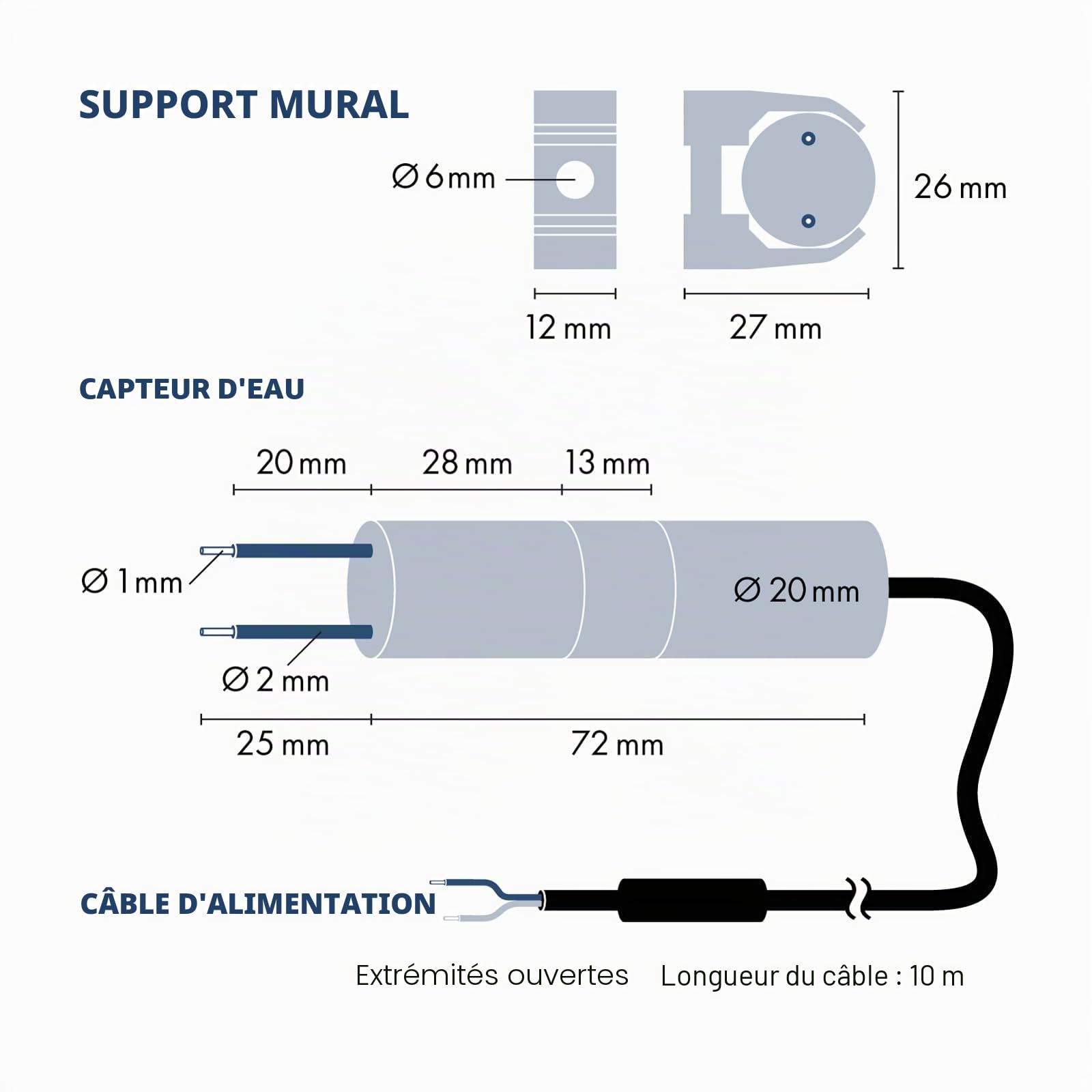 H-Tronic WPS 1000 Capteur de Niveau d'eau