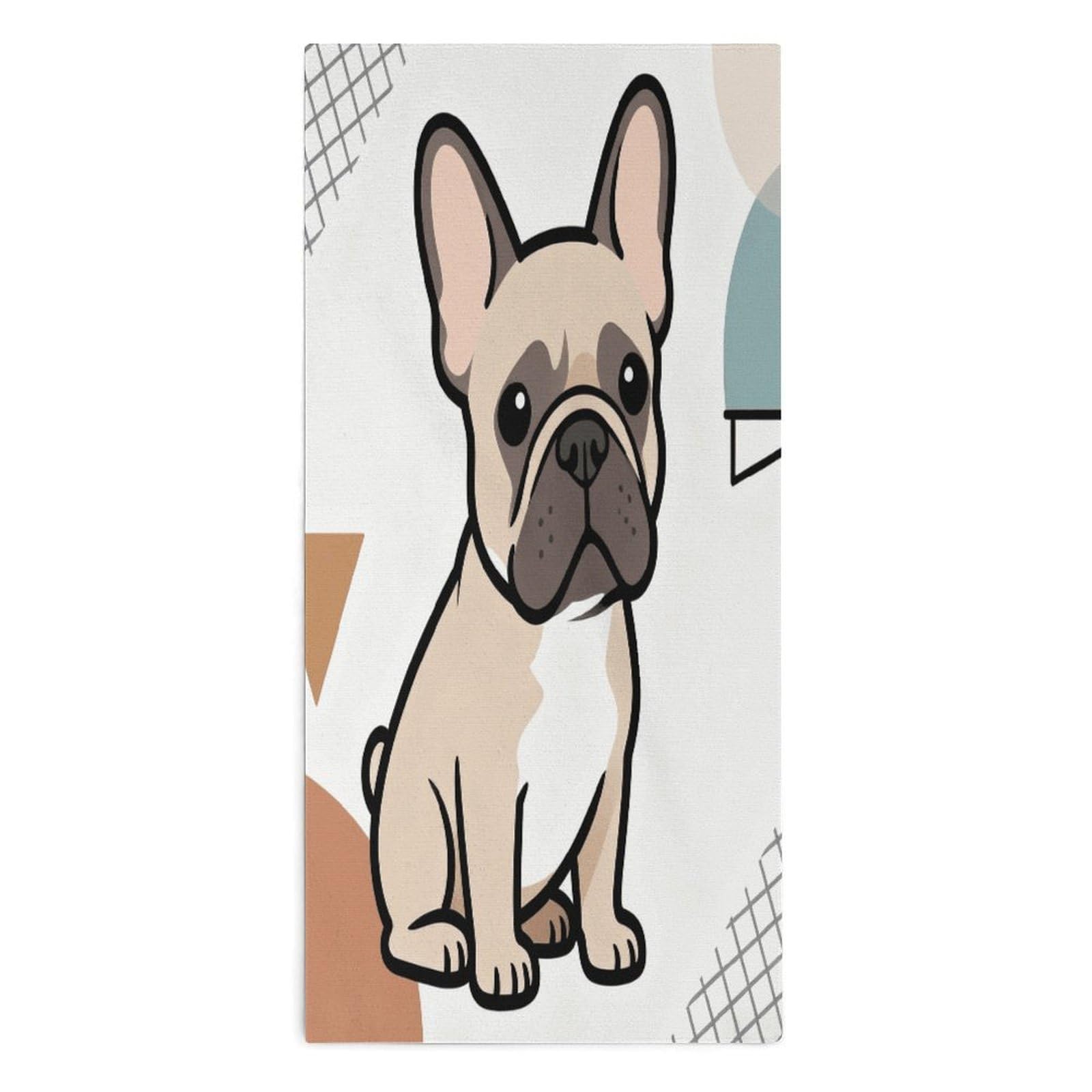 YUXBVKRS Minimal French Bulldog Hand Towels for Bathroom 14x29 Inch