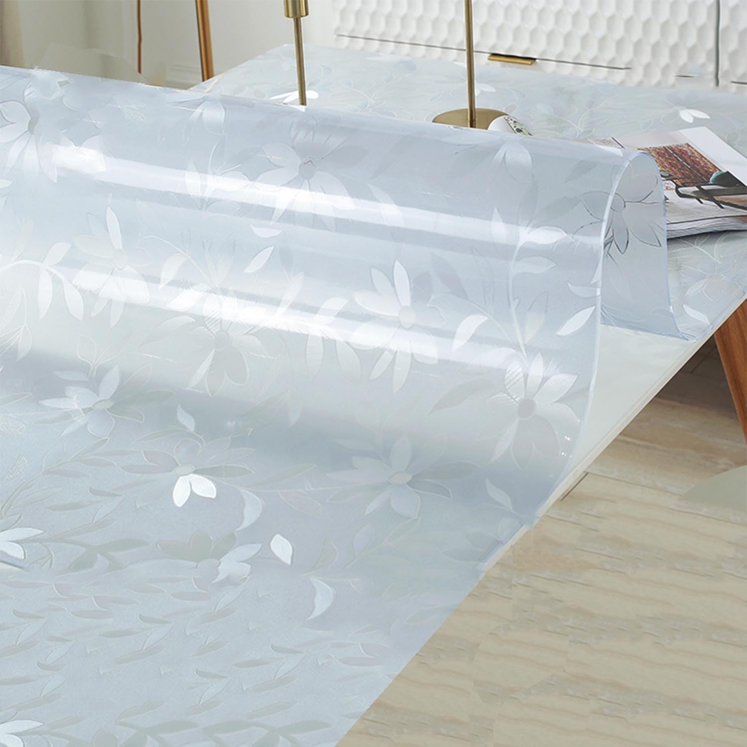 Sous-main Transparent Antidérapant Tapis D'écriture Housse En PVC Transparent Pour Bureau Et Ordinateur Grand Tapis Pour Clavier(70x120cm)
