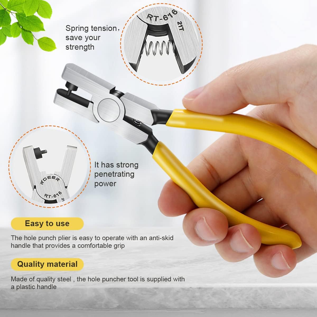 Watch Band Wrist Leather Strap Belt Eyelet Hole Punch Plier Repair Hand Kit Tool