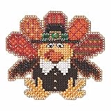 Tom Turkey Beaded Thanksgiving Counted Cross Stitch Kit Mill Hill 2105 Autumn Harvest MH185202