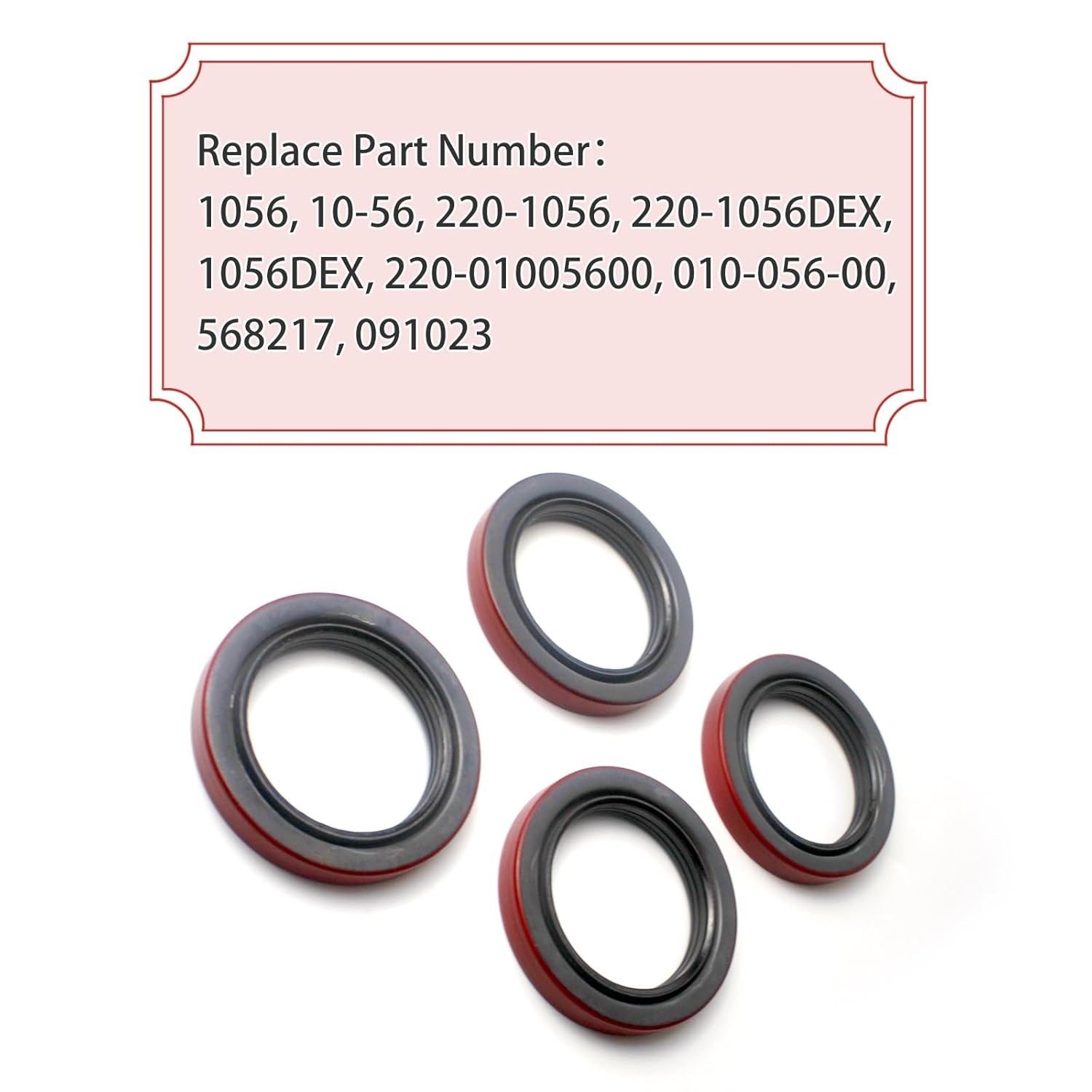 4PCS Oil Seal 3.125" X 4.506" Compatible with Dexter 10K 12K 15K Trailer Axles AL-KO 10K-16K axles Rockwell 12K-16K Axles Replace 010-056-00 01005600 091023 568217