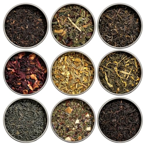 Heavenly Tea Leaves Organic 9 Loose Leaf Tea Sampler Gift Set (Ap...