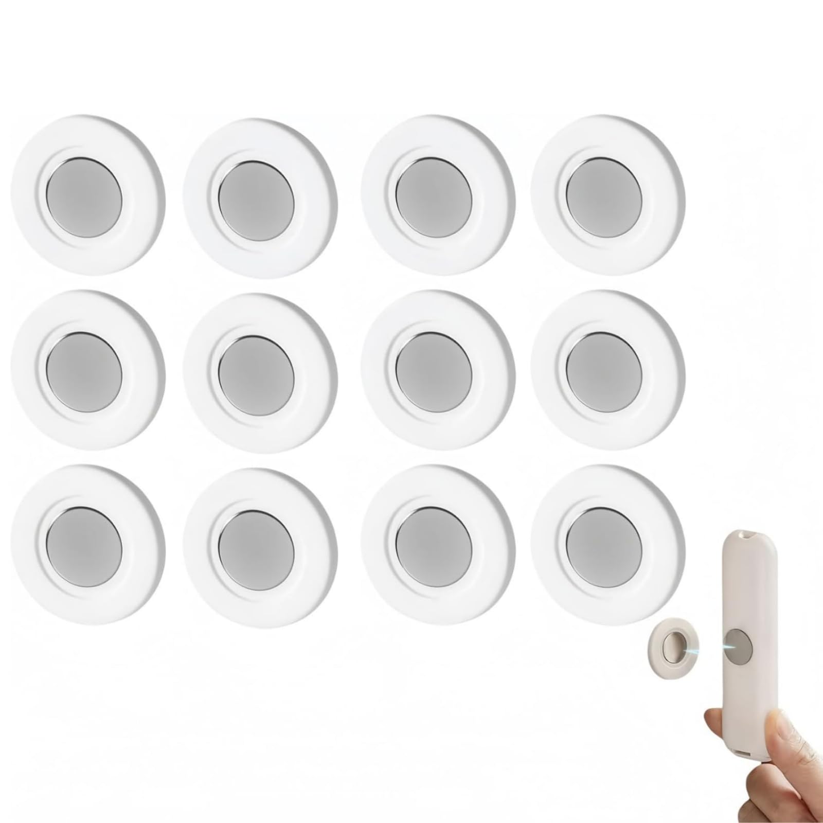 Hezee 12PCS Magnetic Remote Control Holder Wall Mount,Remote Control Holder,Magnetic R-emote C-ontrol H-older,M-agnetic Organizer Storage Stand For Appliance R-emote,Self-Adhesive No Drilling Mount