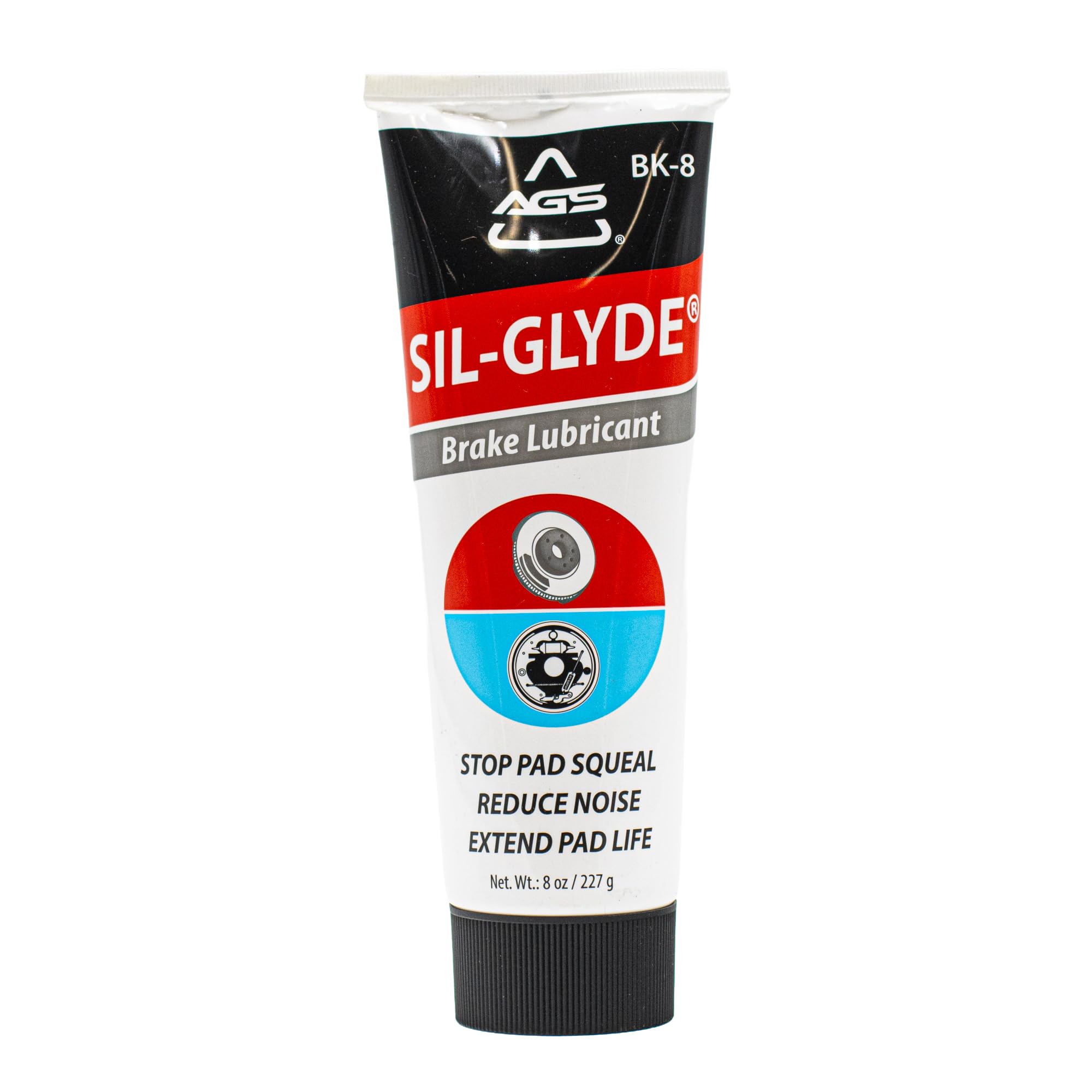 AGS Automotive Solutions SIL-Glyde Brake Lubricant – 8 oz Tube, Heat Resistant, Rust & Corrosion Protection, Moisture-Proof Brake Grease