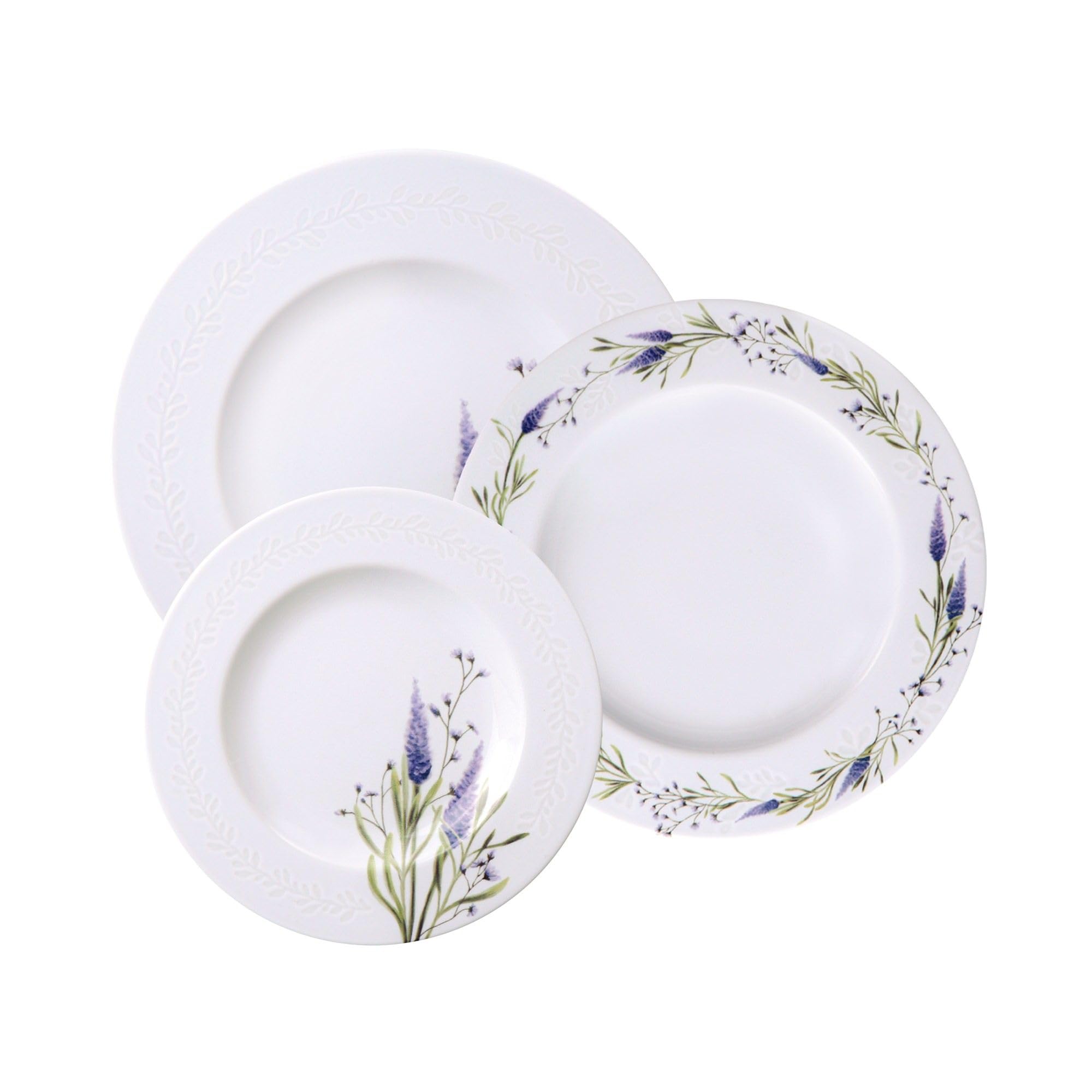 Jogo de Pratos Tramontina Lilla em Porcelana Decorada 12 Peças
