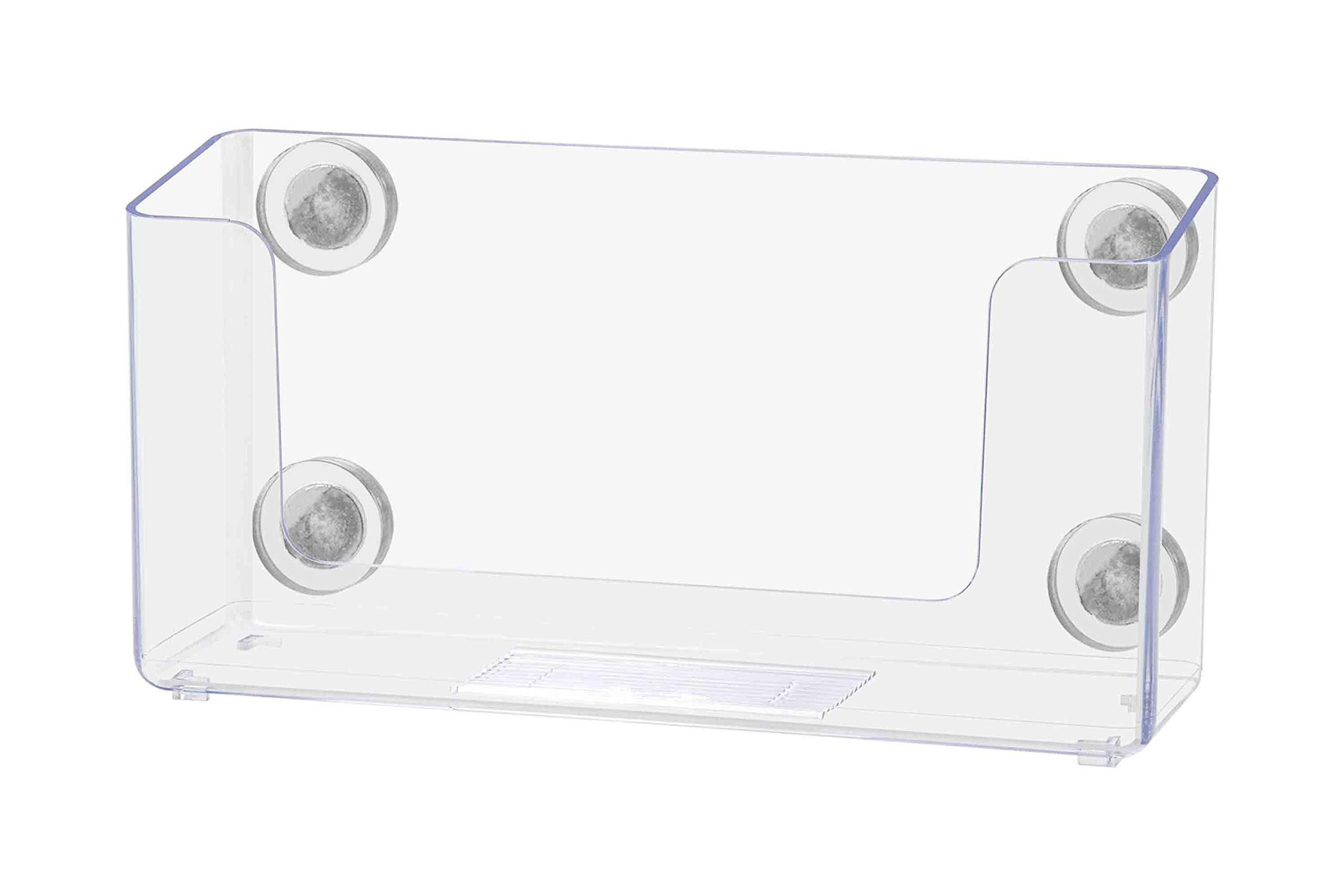 Marketing Holders 12 Pack Magnetic CD Holder Horizontal Postcard Rack Display Holds 5" Brochures and Literature Premium Clear Acrylic