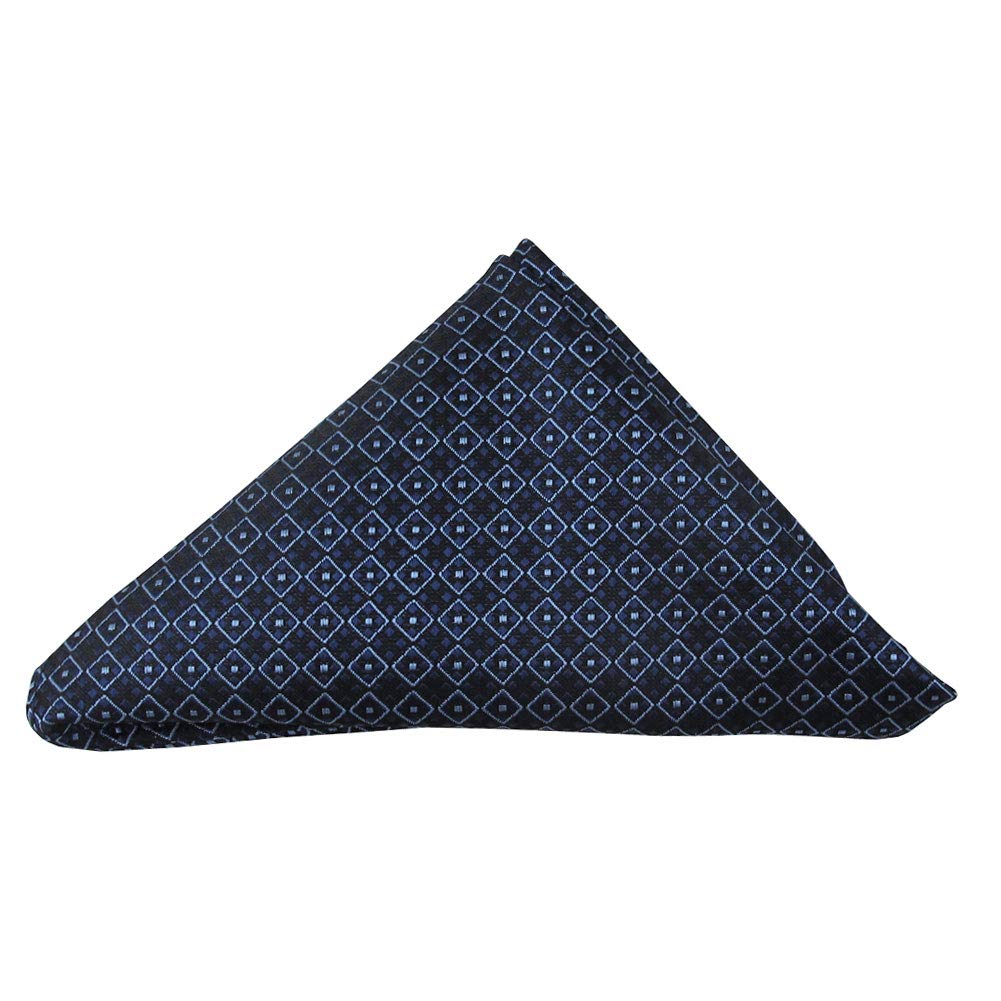 Jacob Alexander Beacon Pattern Pocket Square Handkerchief - Navy Blue